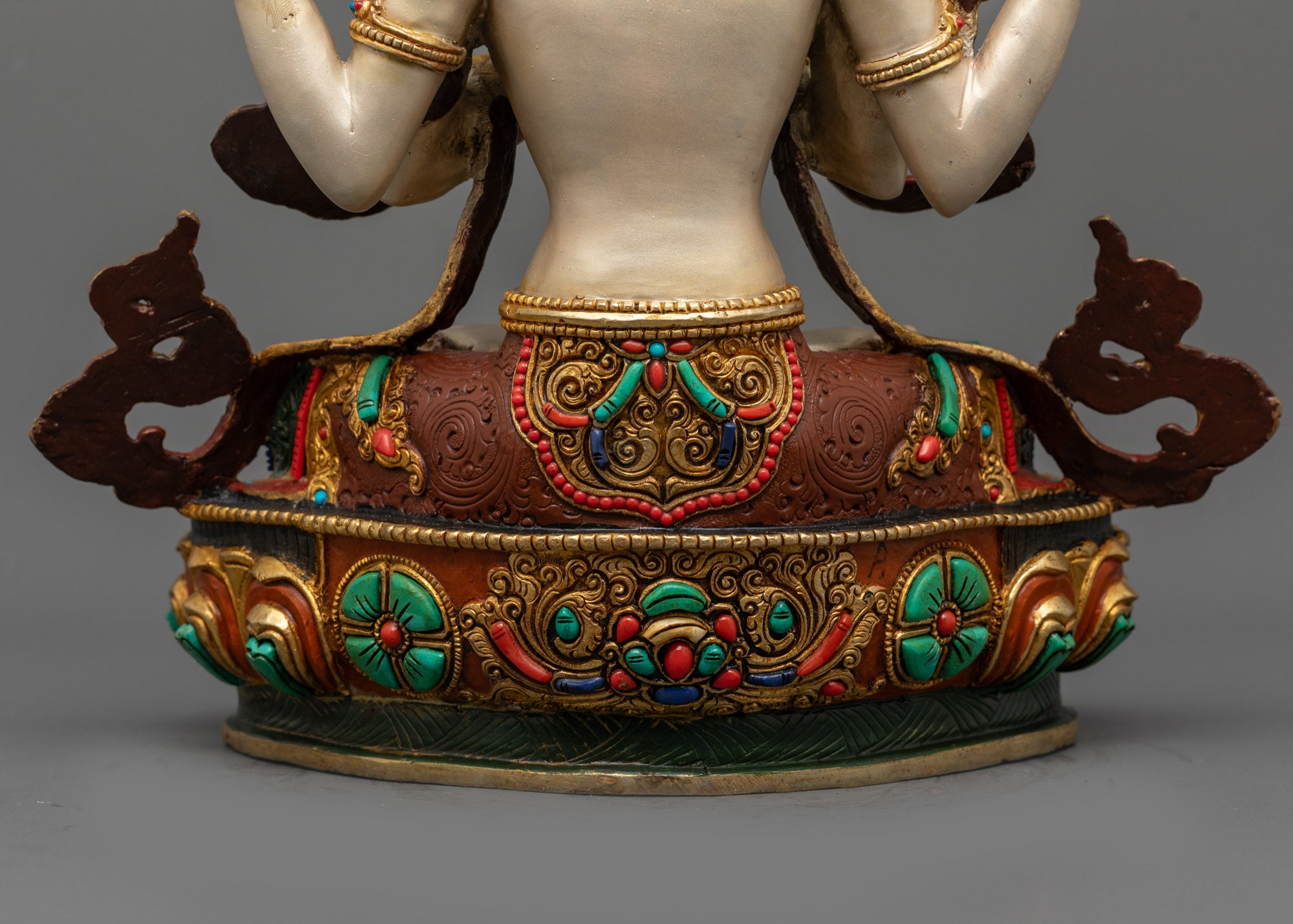 Tibetan four-Armed Chenrezig Statue | Bodhisattva Deity of Compassion