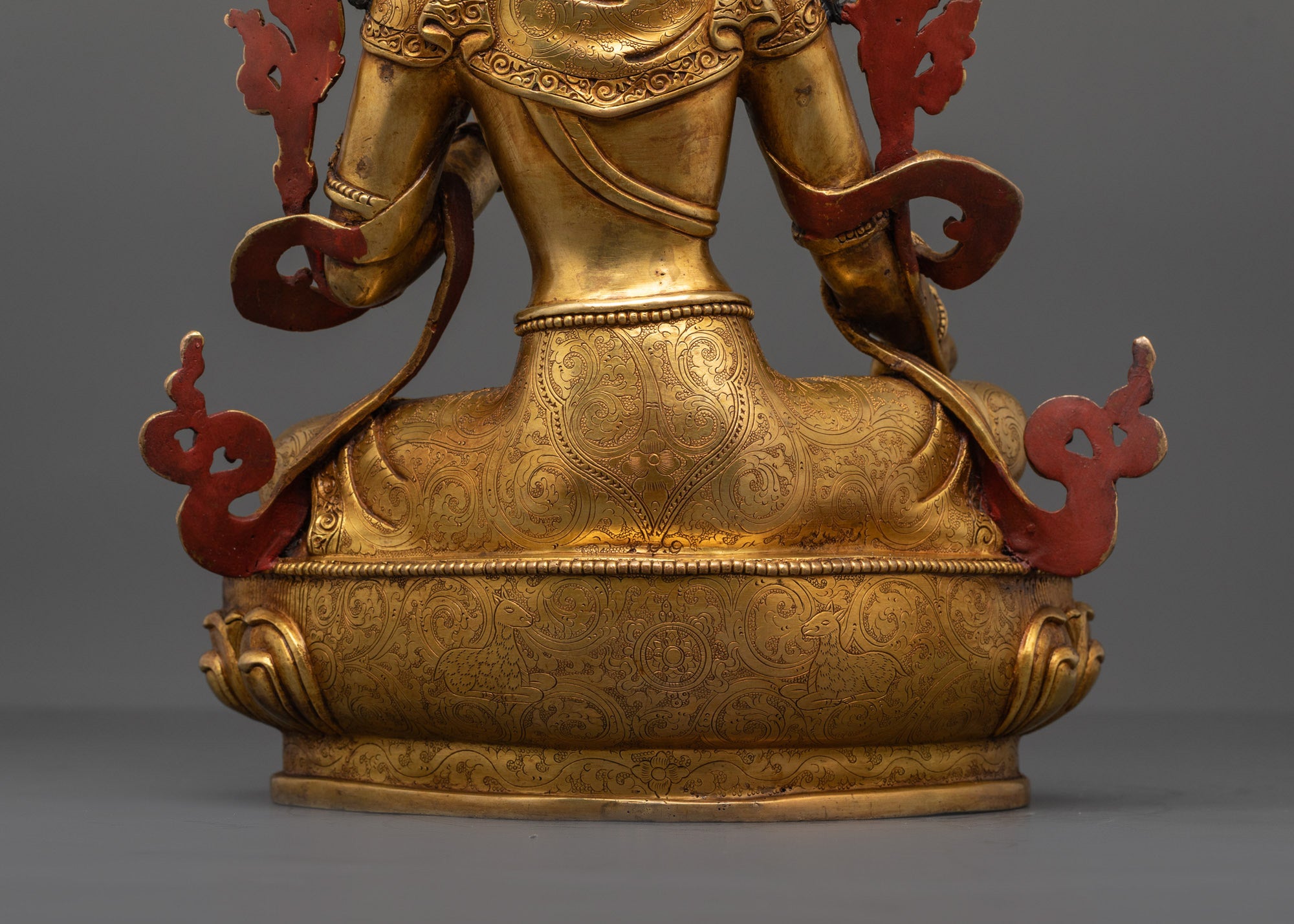 Tranquil Green Tara Statue | Original Handmade Buddhist Sculpture