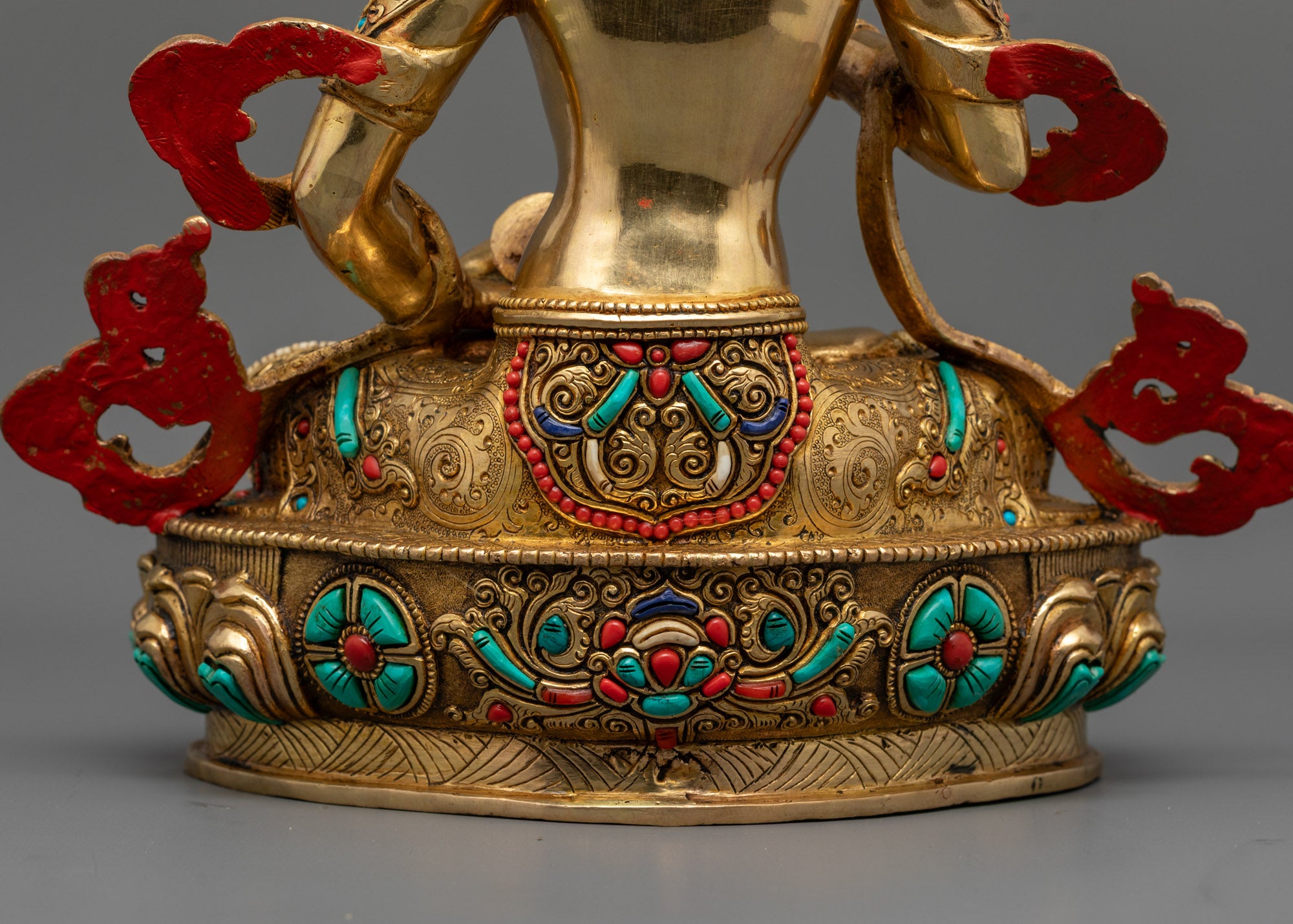 Authentic Vajrasattva Statue | 24K Gold-Gilded Face Buddhist Statue