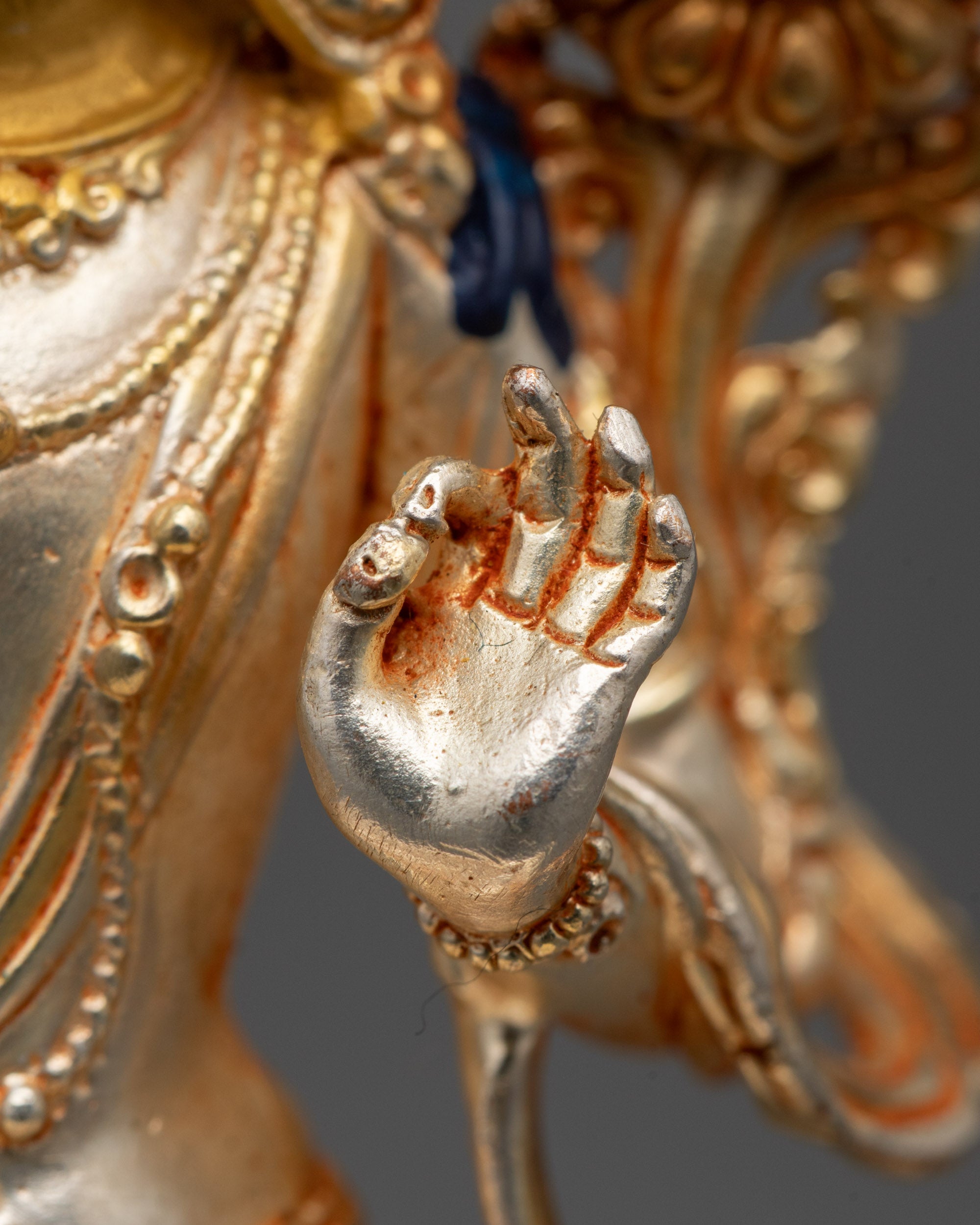 Electroplated Manjushri Statue | Durable Copper Buddhist Sculpture