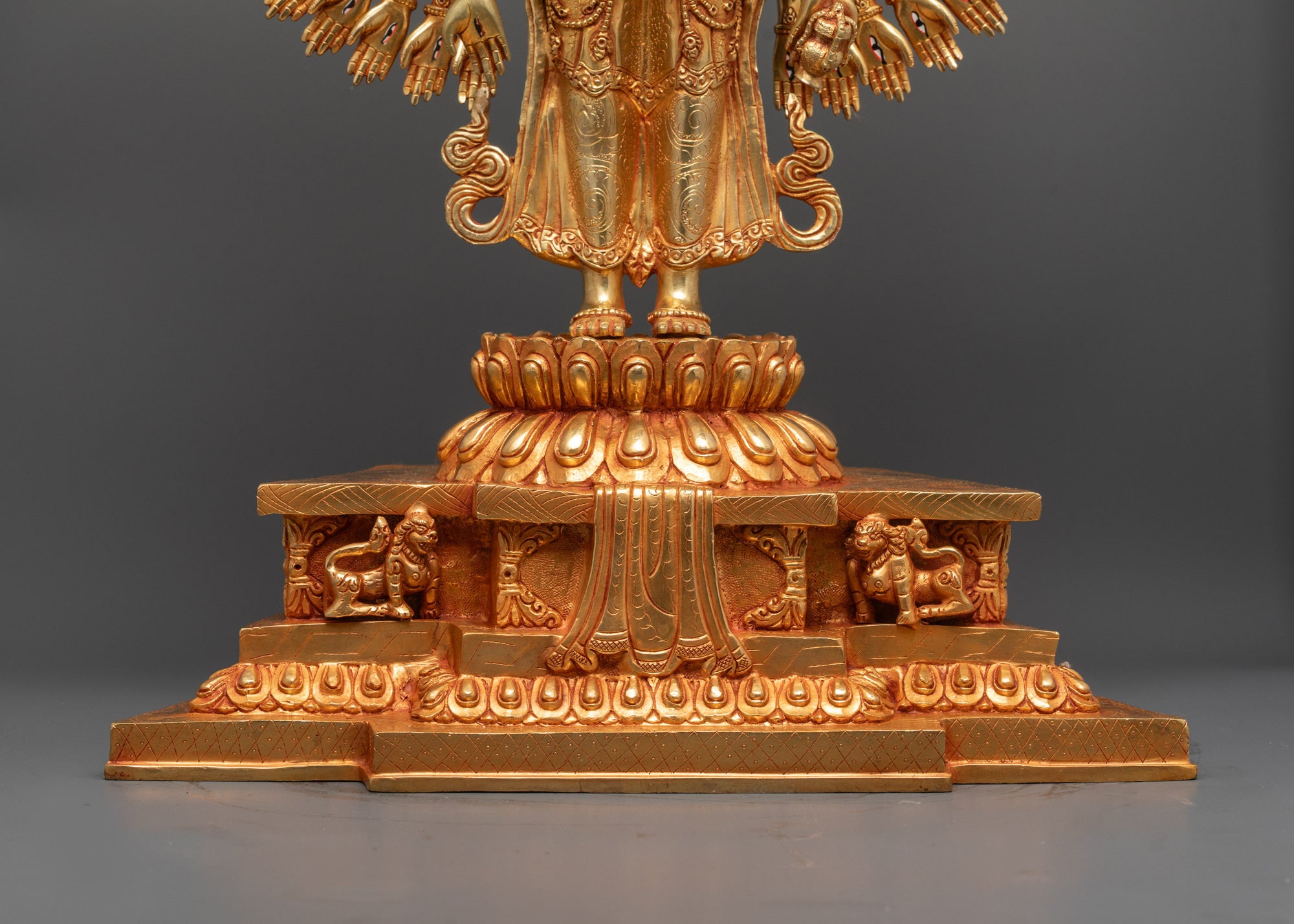 1000-Armed Chenrezig Statue | 24K Gold Gilded Avalokiteshvara Sculpture