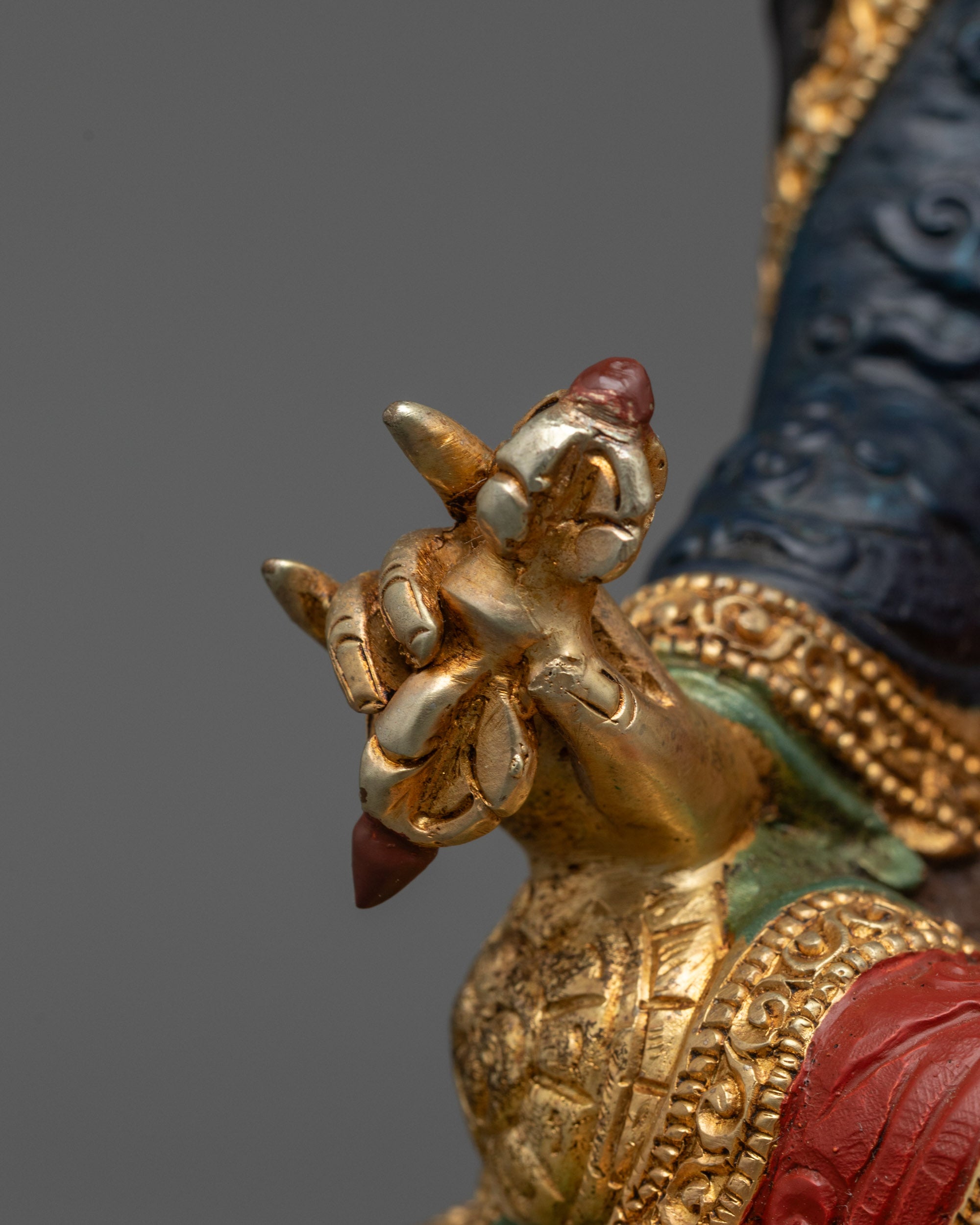 Colored Padmasambhava Statue | Sacred Guru Idol for Spiritual Practice