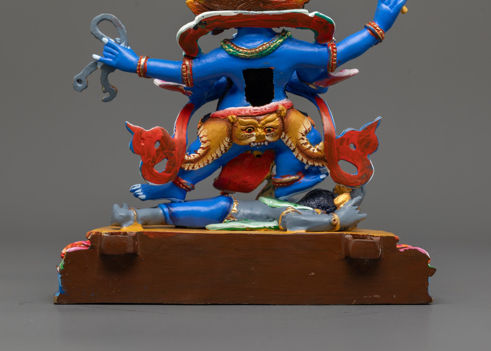 Colored Four-Armed Vajrapani Statue | Spiritual Buddhist Artwork
