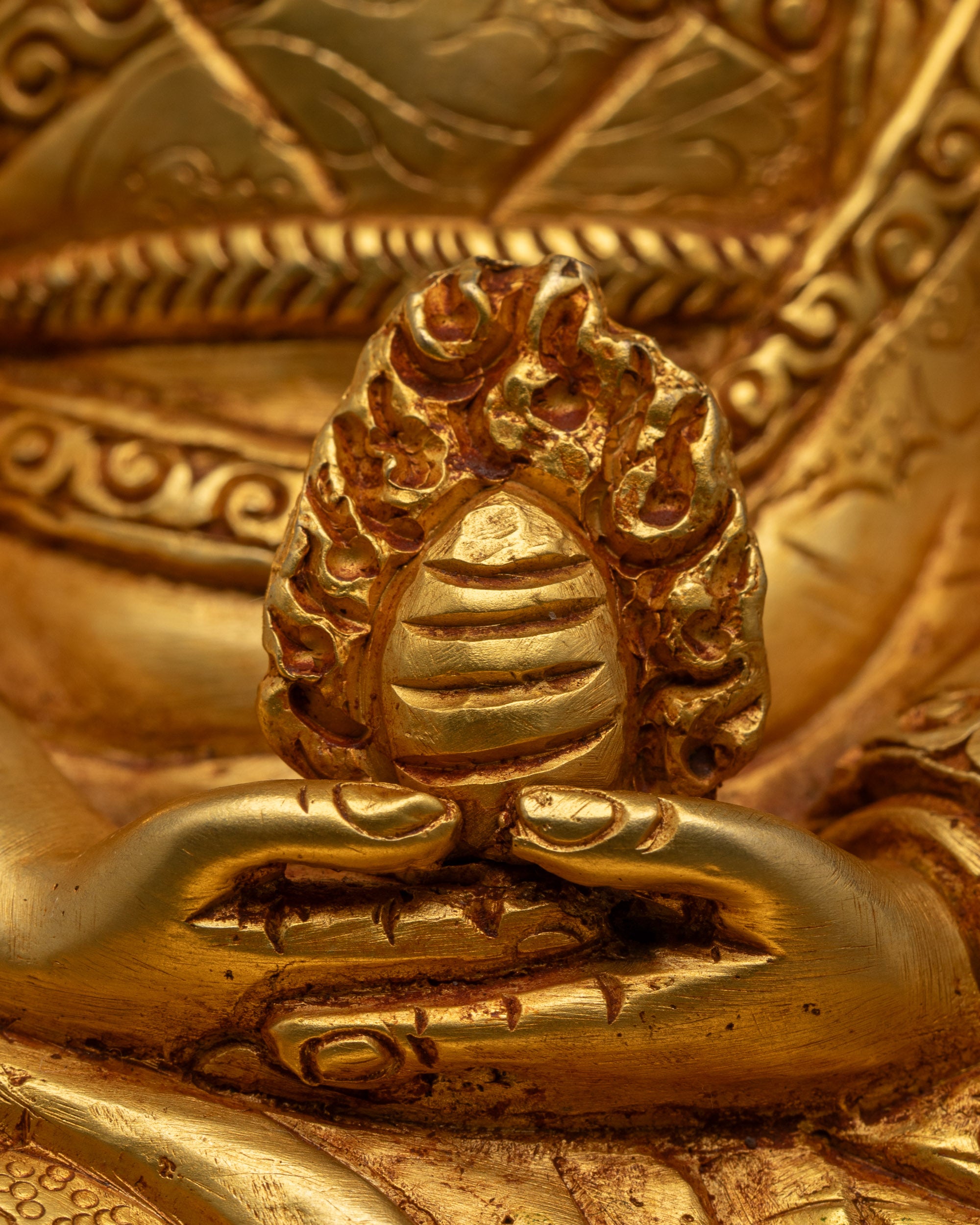 Buddhist Master Marpha Set | 24K Gold-Gilded Statues from Nepal