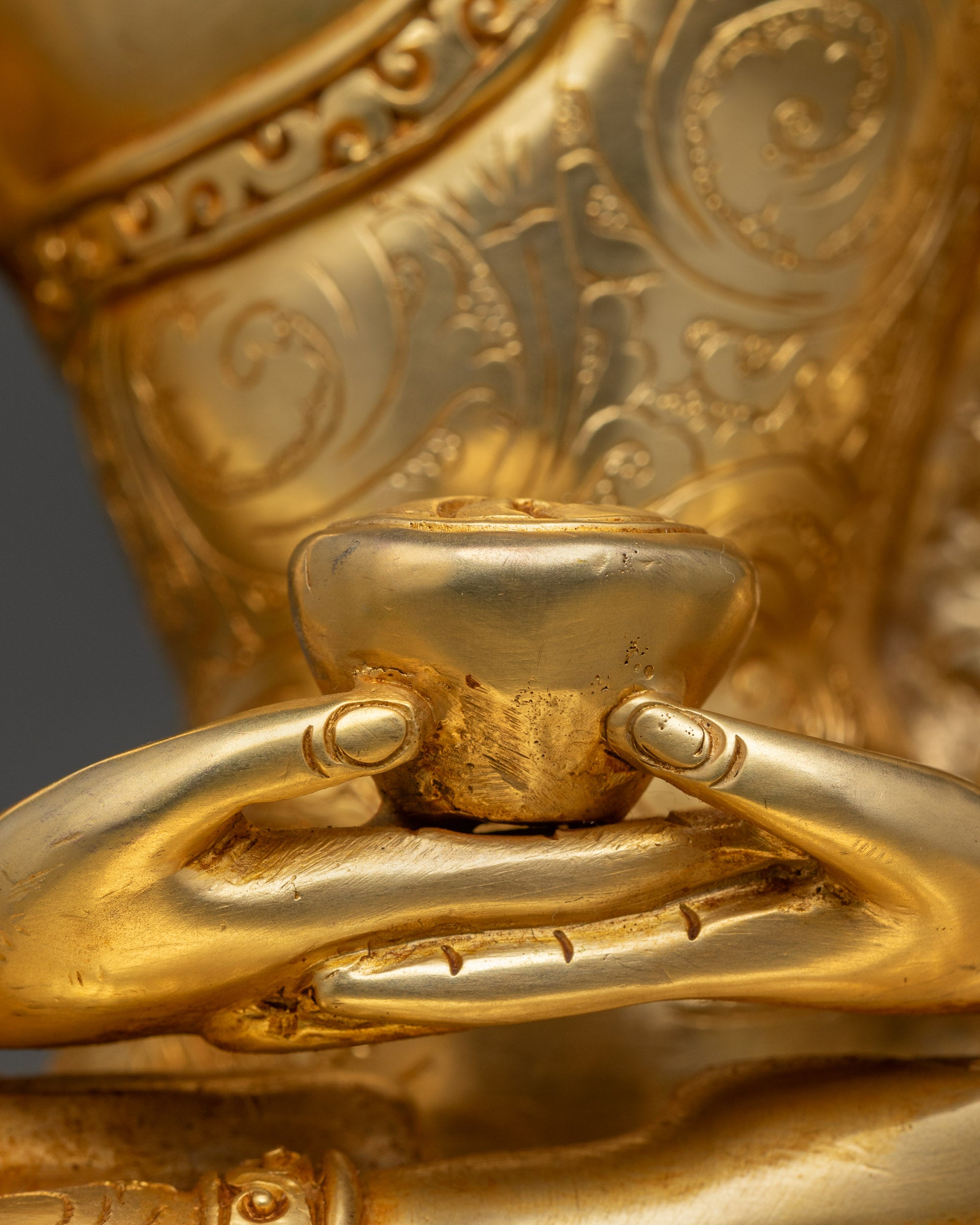24K Gold Gilded Amitabha Buddha Statue | Nepalese Craftsmanship