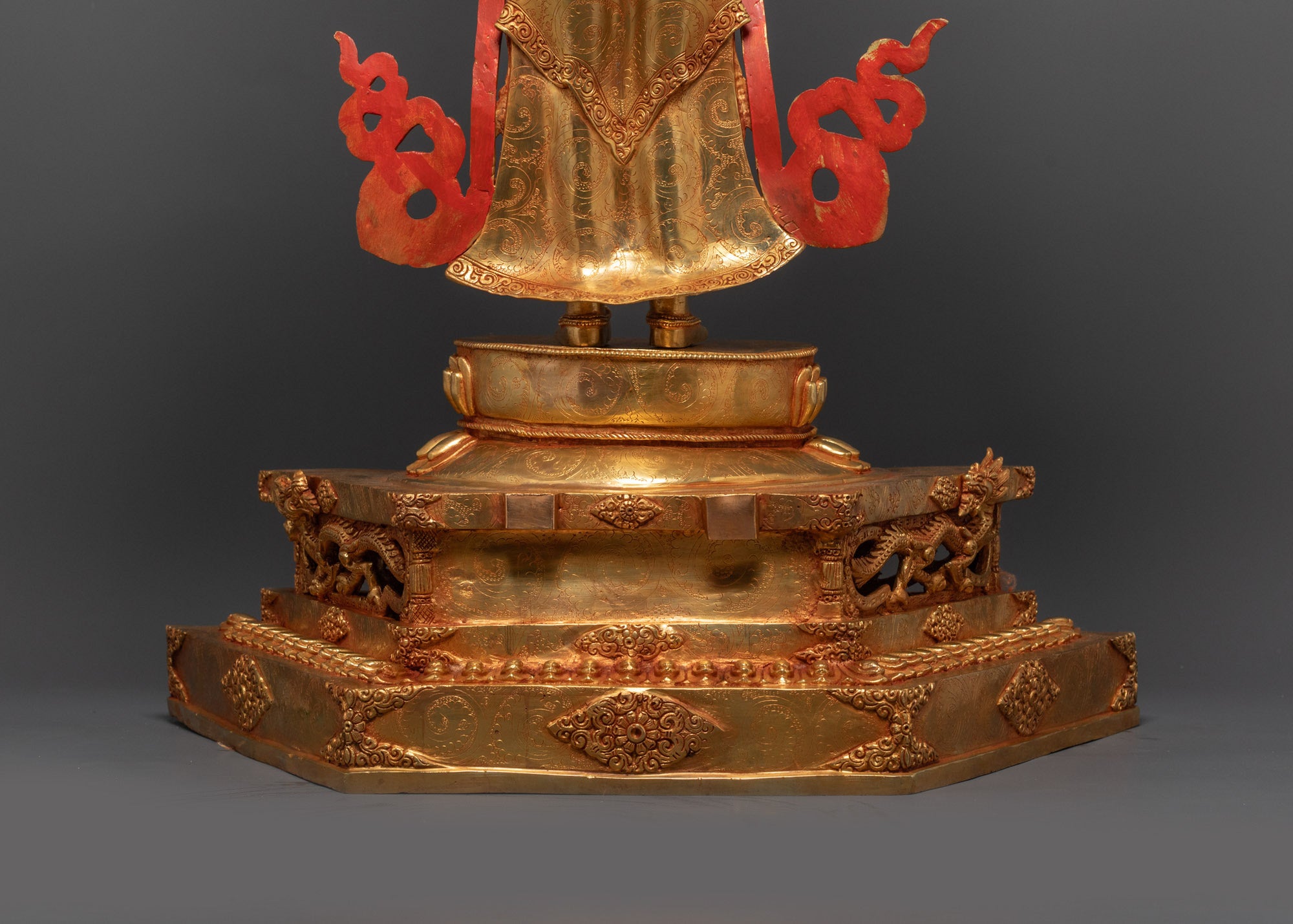 1000-Armed Chenrezig Statue | 24K Gold-Gilded Buddhist Deity Sculpture