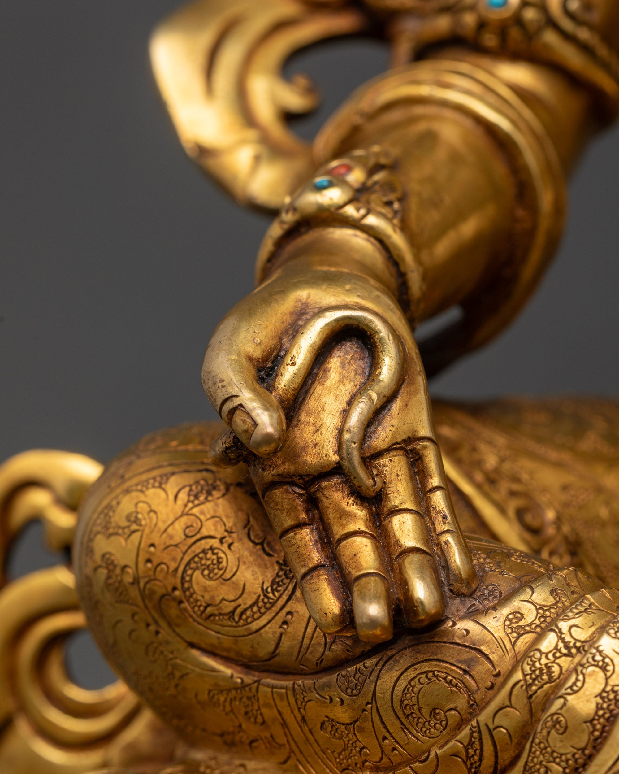 Tranquil Green Tara Statue | Original Handmade Buddhist Sculpture