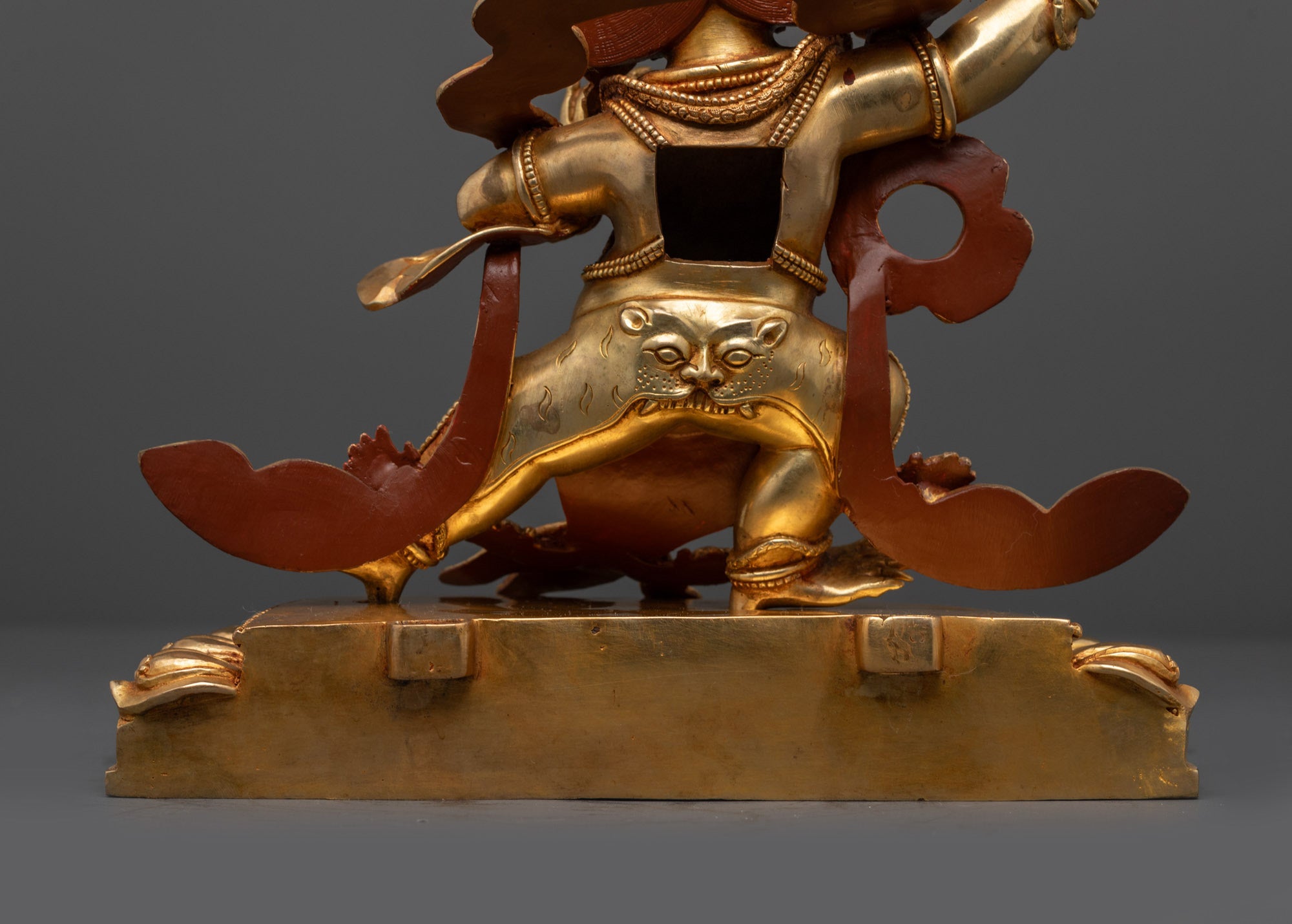Wrathful Vajrapani Statue | 24K Gold-Gilded Guardian of Enlightenment