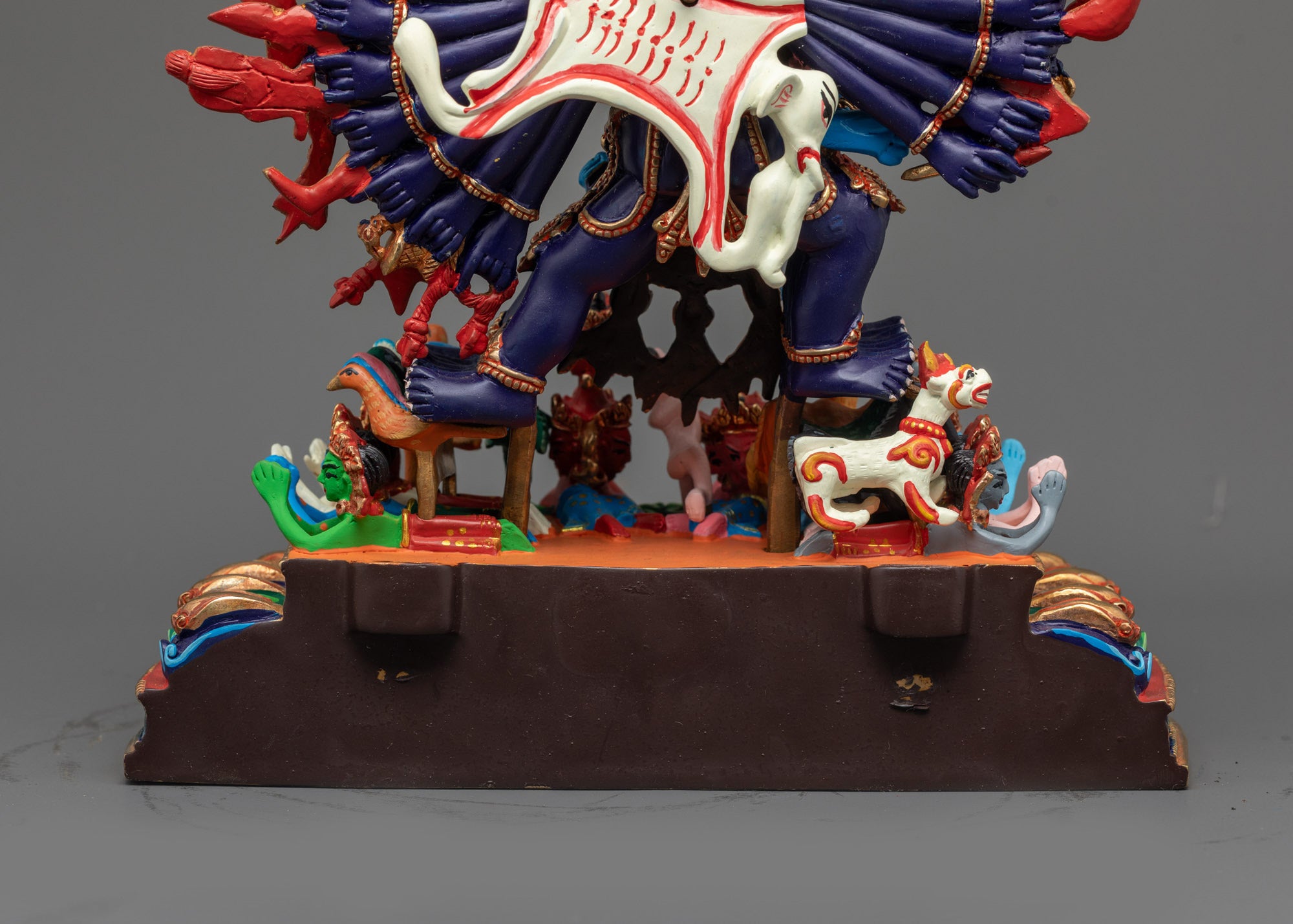 Tibetan Yamantaka Statue | Handcrafted Dark Blue Sculpture