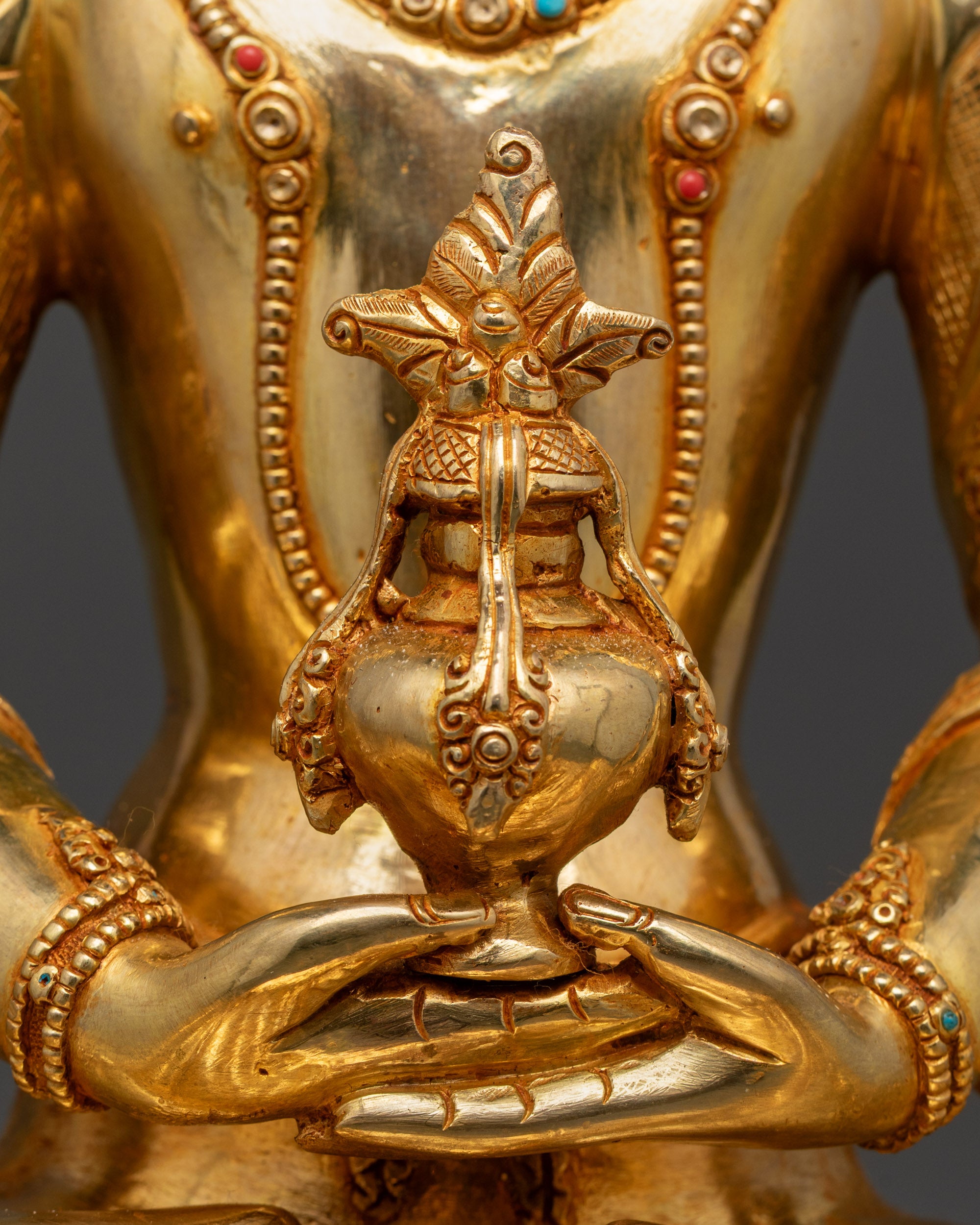 Traditional Tibetan Amitayus Statue | Handcrafted Buddhist Art