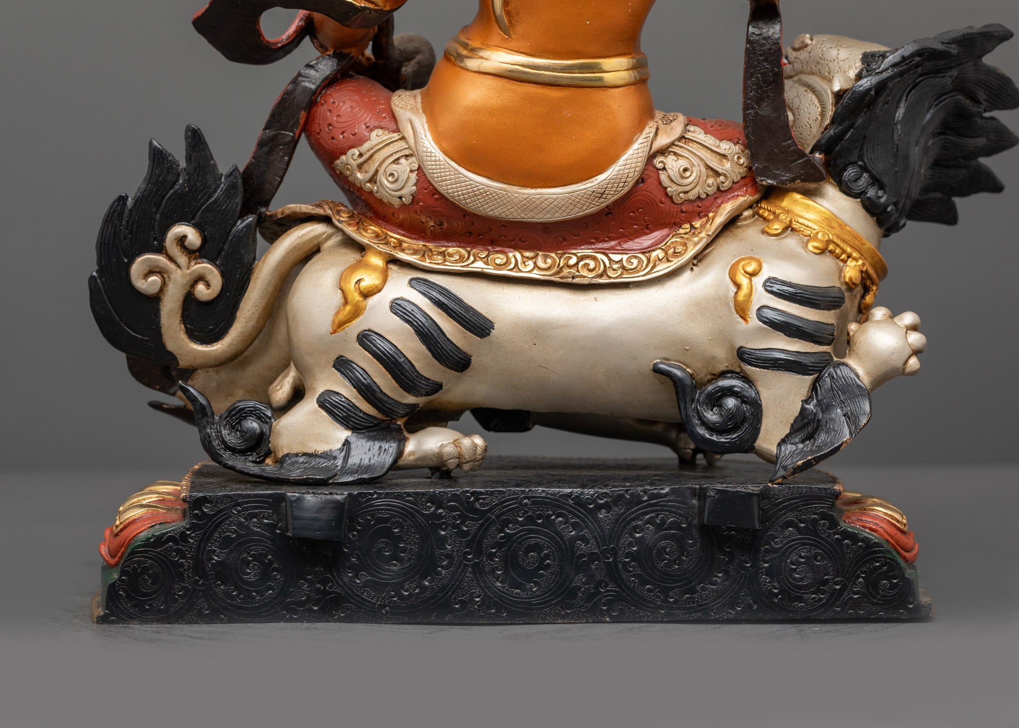 Handmade Namtoshe Statue | Colored Buddhist Wealth Deity Sculpture