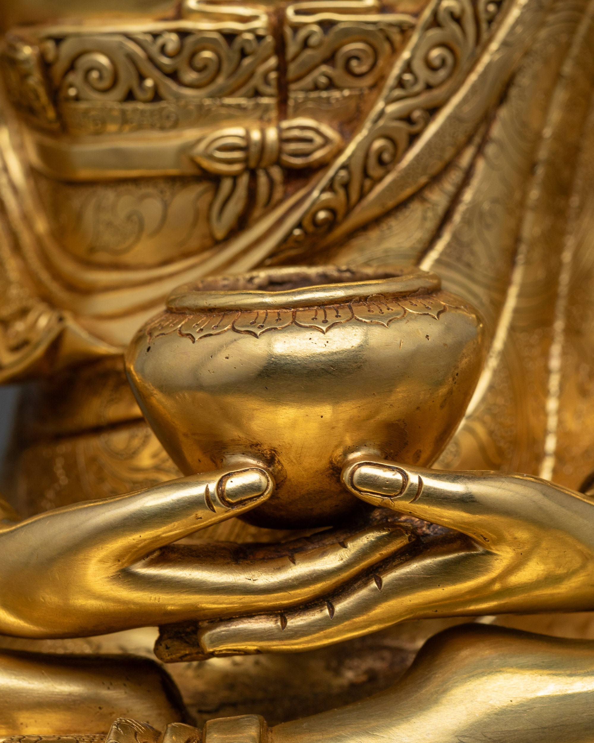 Pure Land Amida Buddha Statue | Handcrafted Eternal Light Buddha Idol