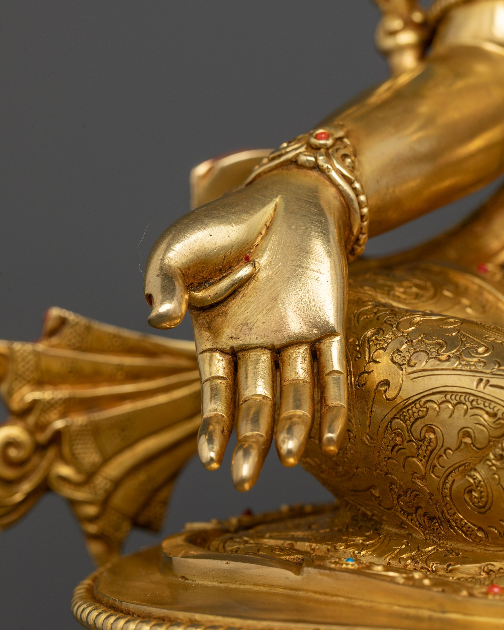 Peaceful Green Tara Statue | Tibetan Goddess of Compassion
