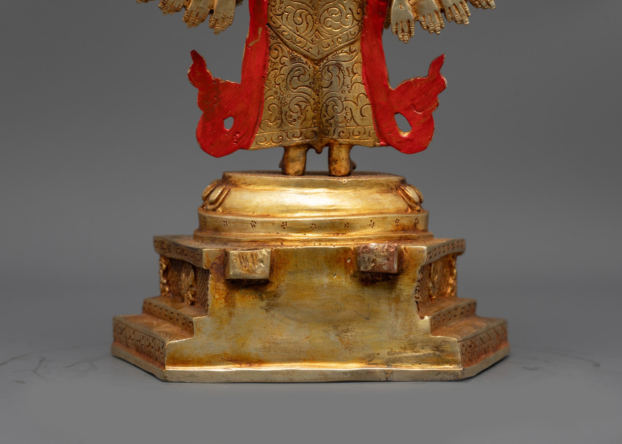 1000-Armed Chenrezig Statue | 24K Gold-Fire Gilded Spiritual Sculpture