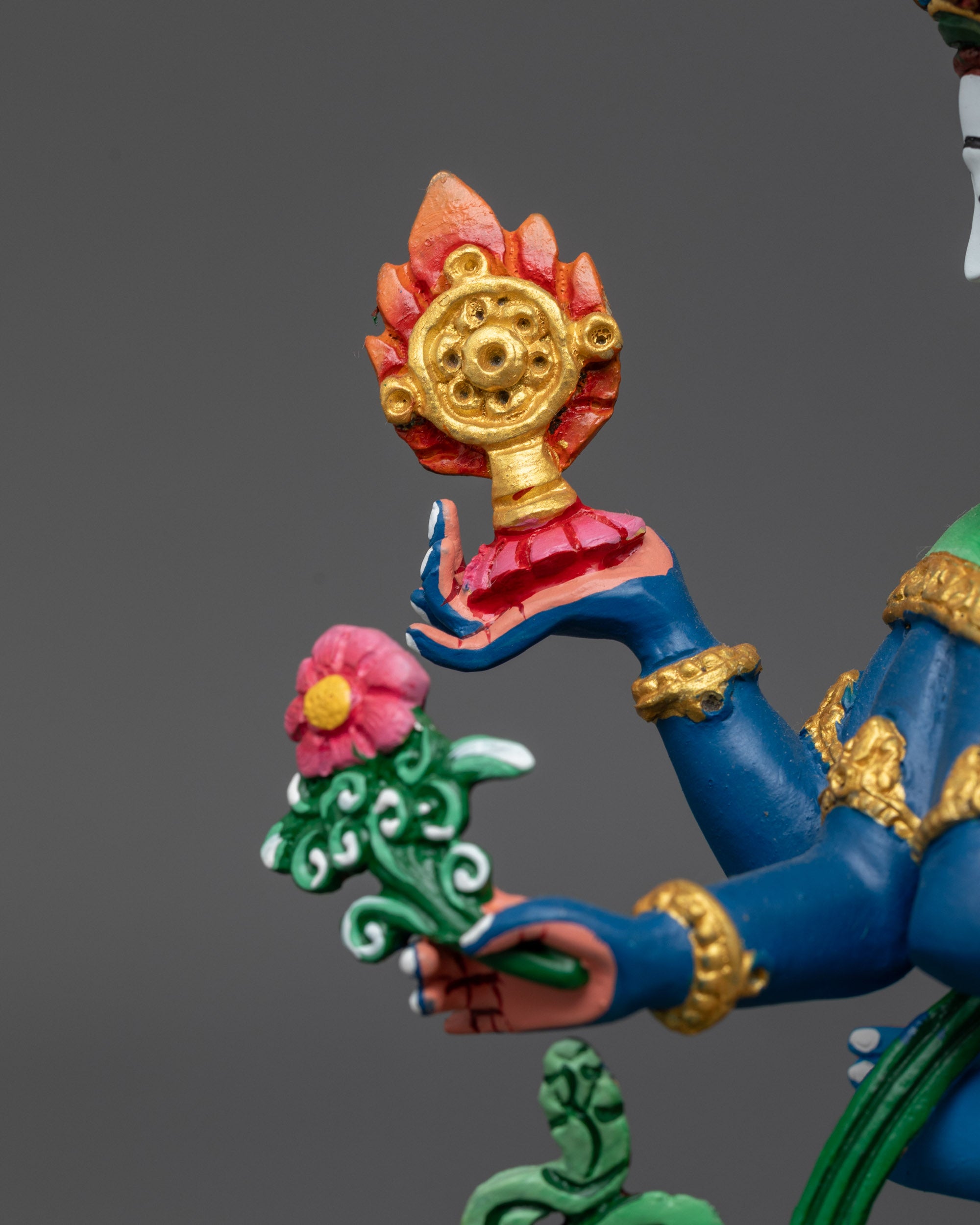 Guhyasamaja Consort Statue | Spiritual Copper Sculpture from Nepal