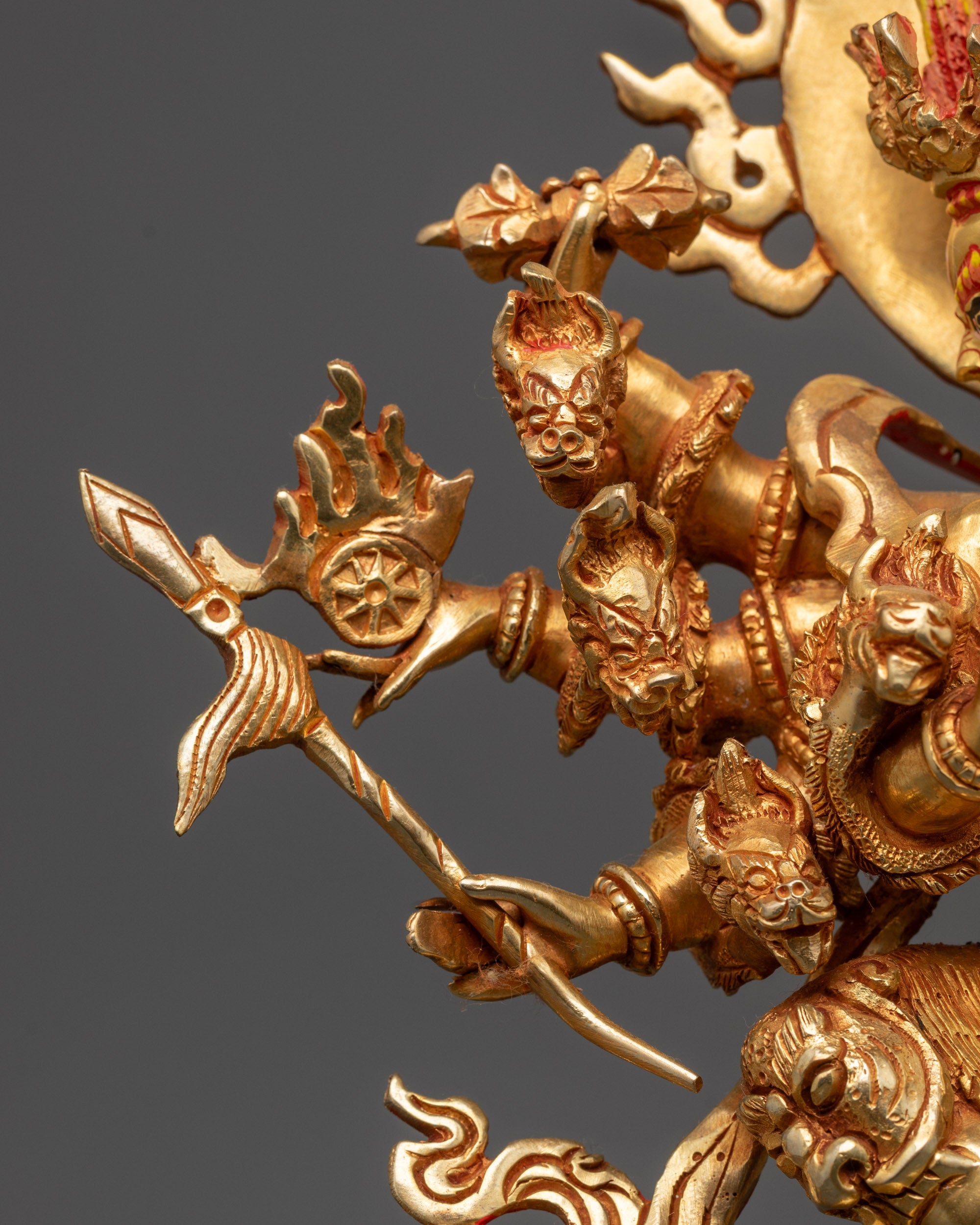 Ucchusma Statue | 24K Gold-Fire Gilded Himalayan Buddhist Artwork