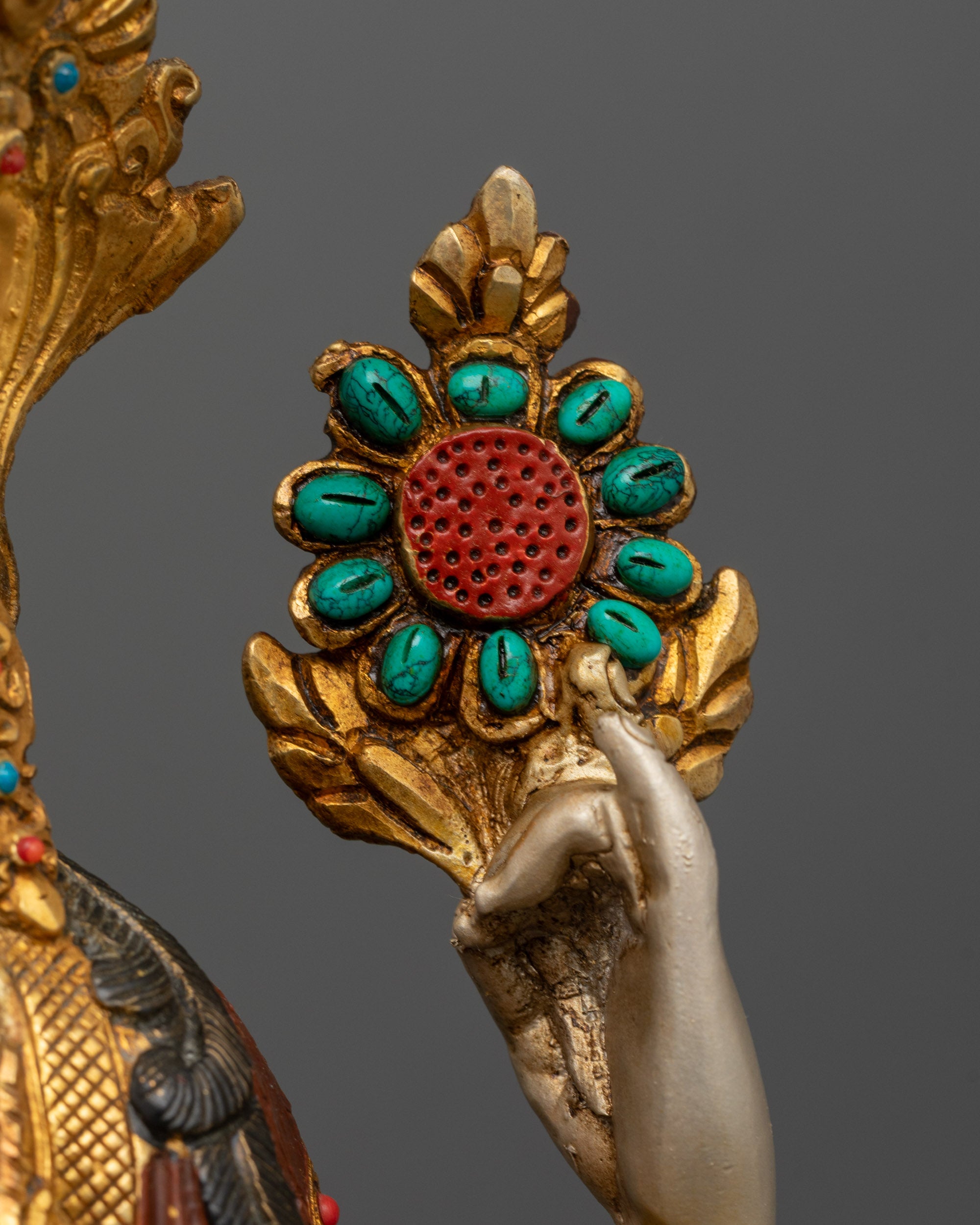 Tibetan four-Armed Chenrezig Statue | Bodhisattva Deity of Compassion