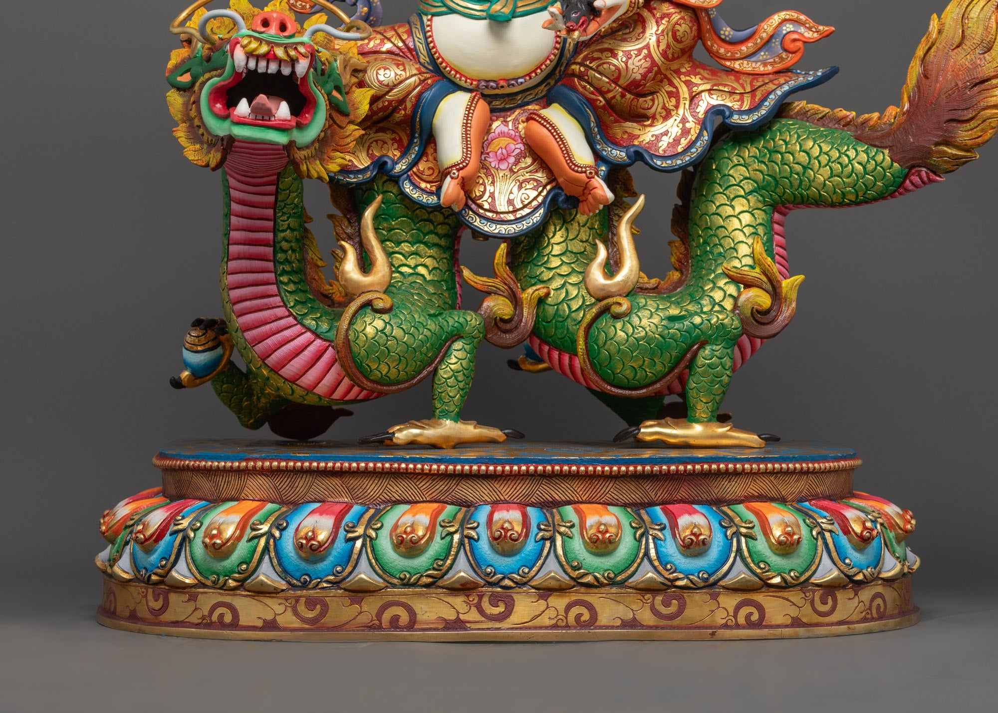 Nepalese White Dzambhala Statue | God of Prosperity