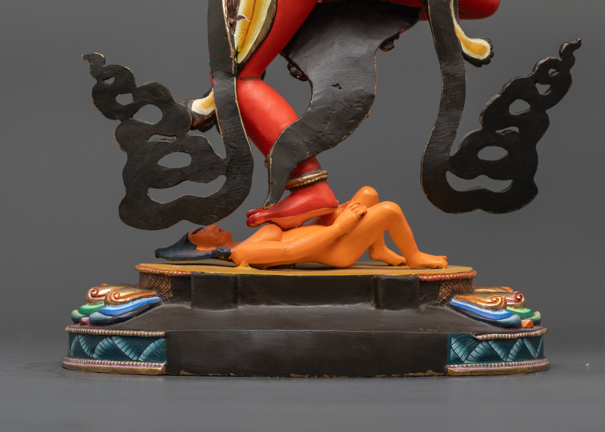 Red Kurukulla Statue | Hand-Carved Buddhist Dakini Sculpture