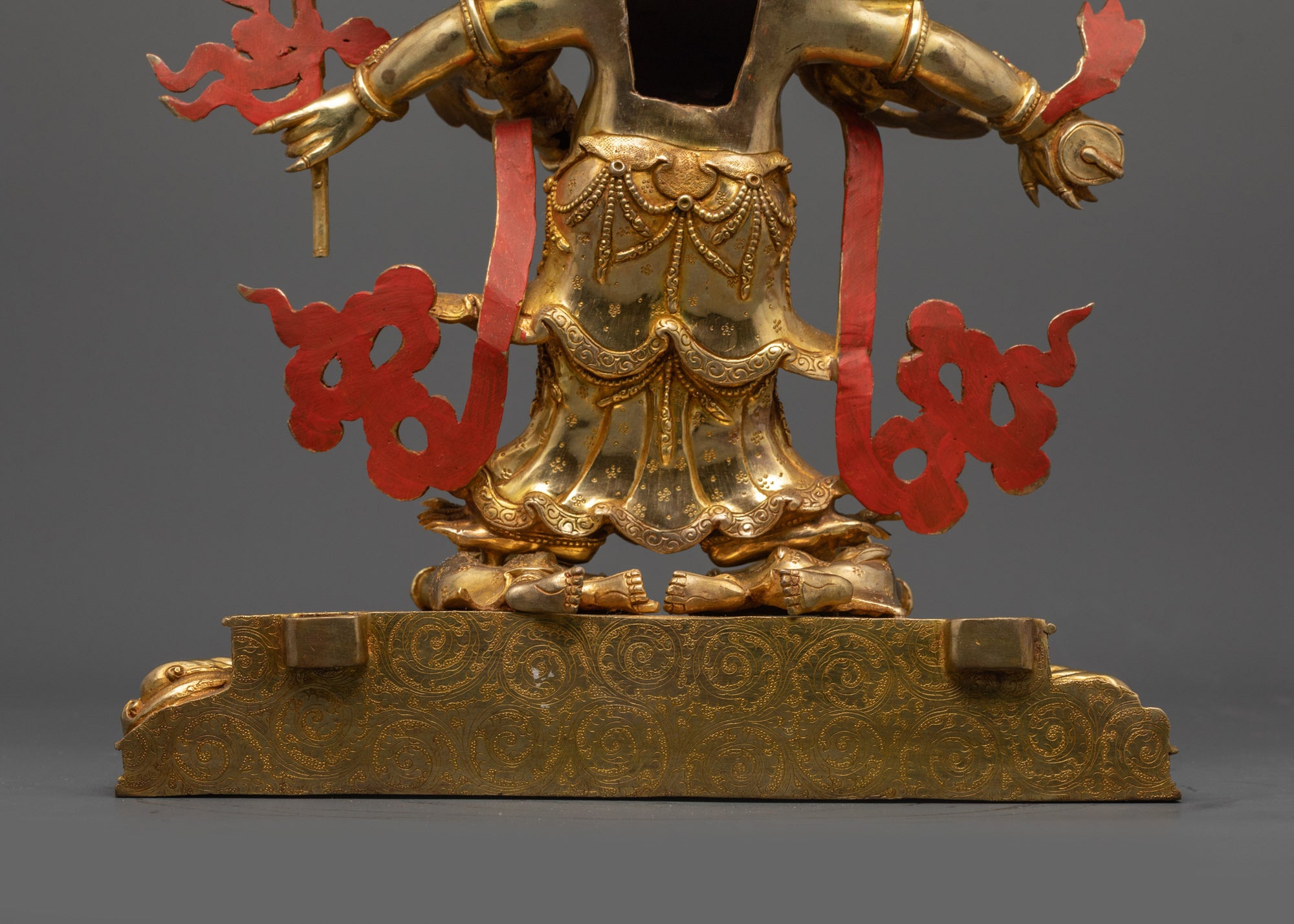 White Mahakala Statue from Nepal | Wrathful Deity for Meditation