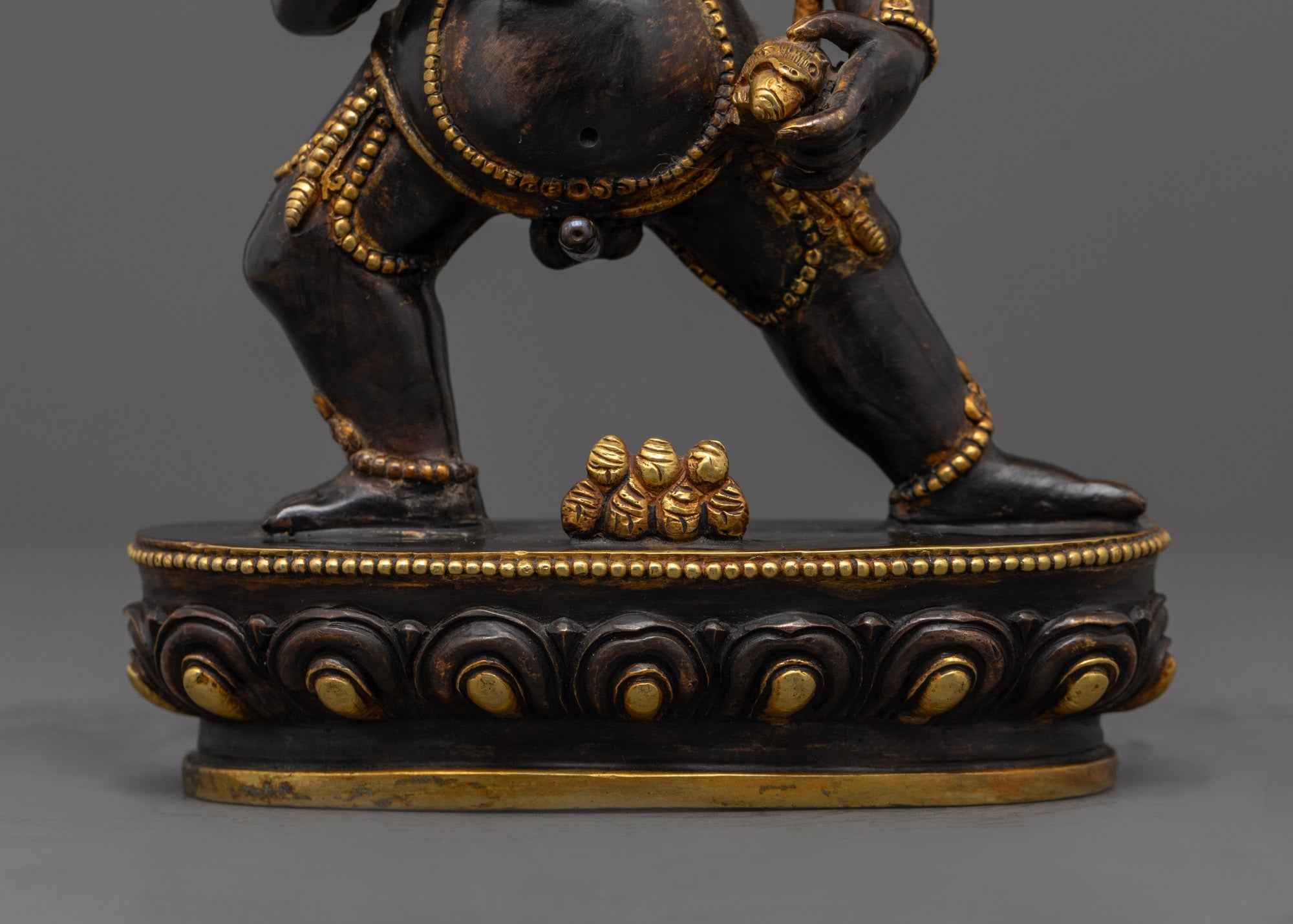 Black Dzambhala Statue | Buddhist Wealth God Statue for Fortune