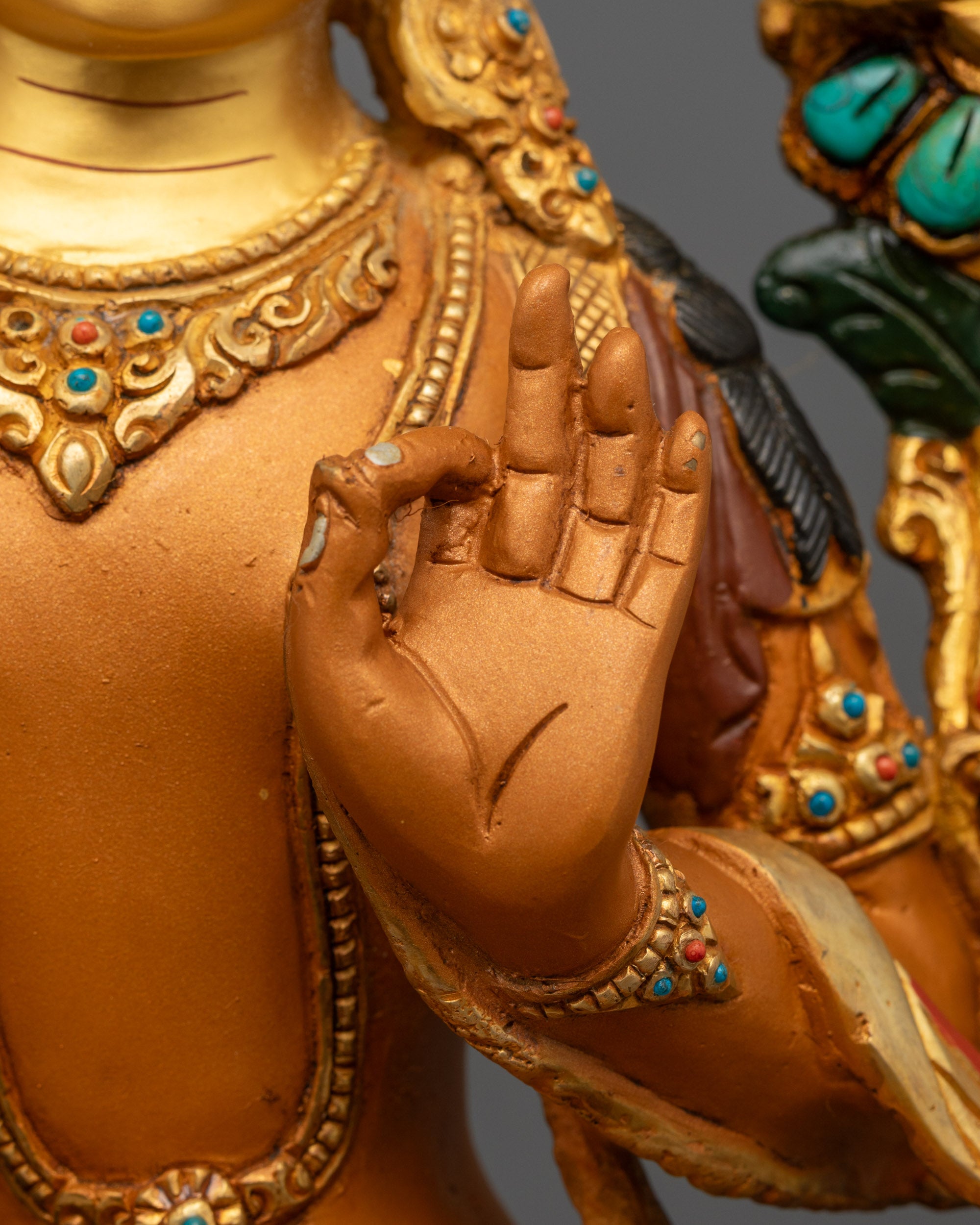 Rare Manjushri Statue | Detailed Nepalese Buddhist Artwork