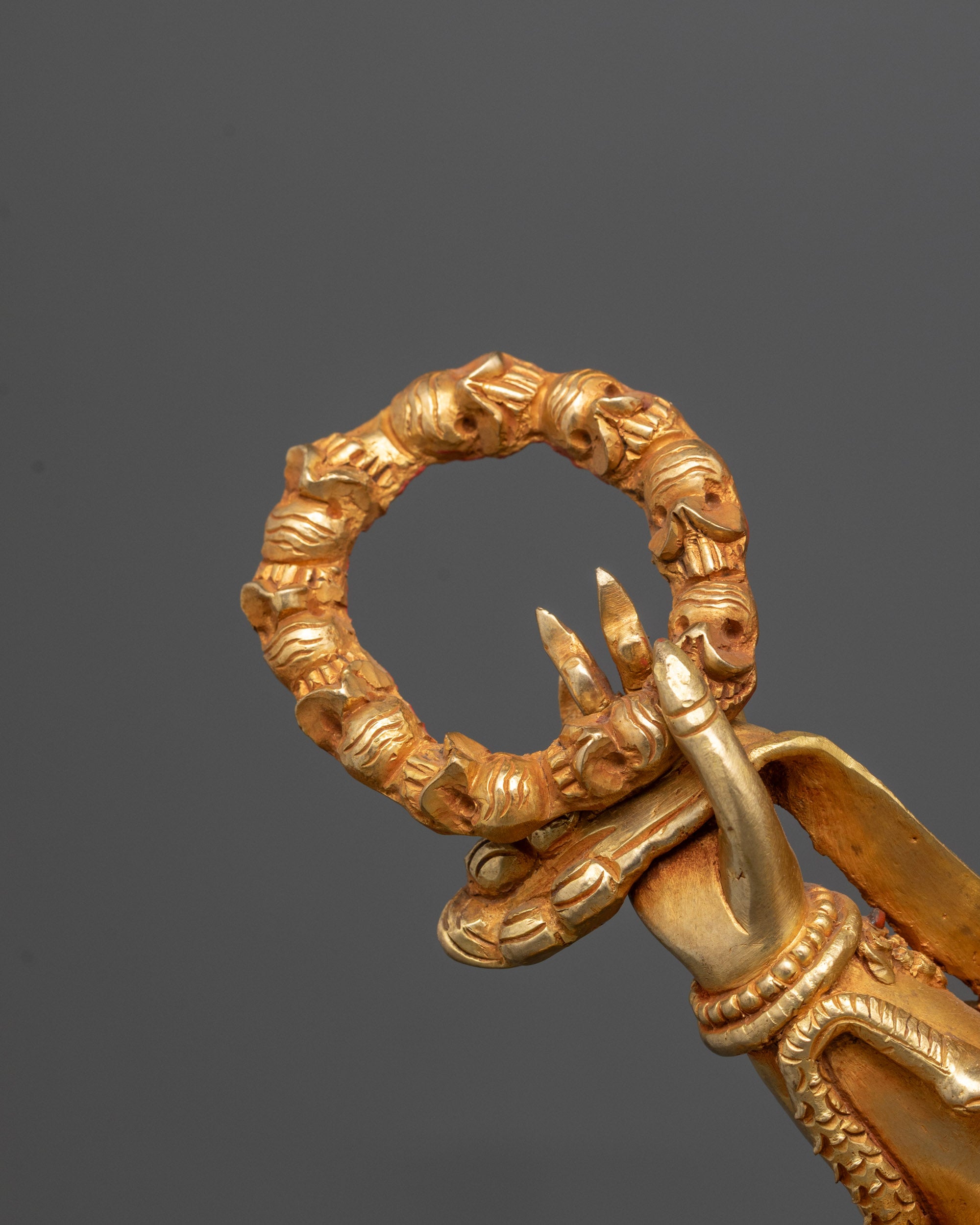 Six Armed Mahakala Sculpture | Hand-Carved Buddhist Wrathful Deity