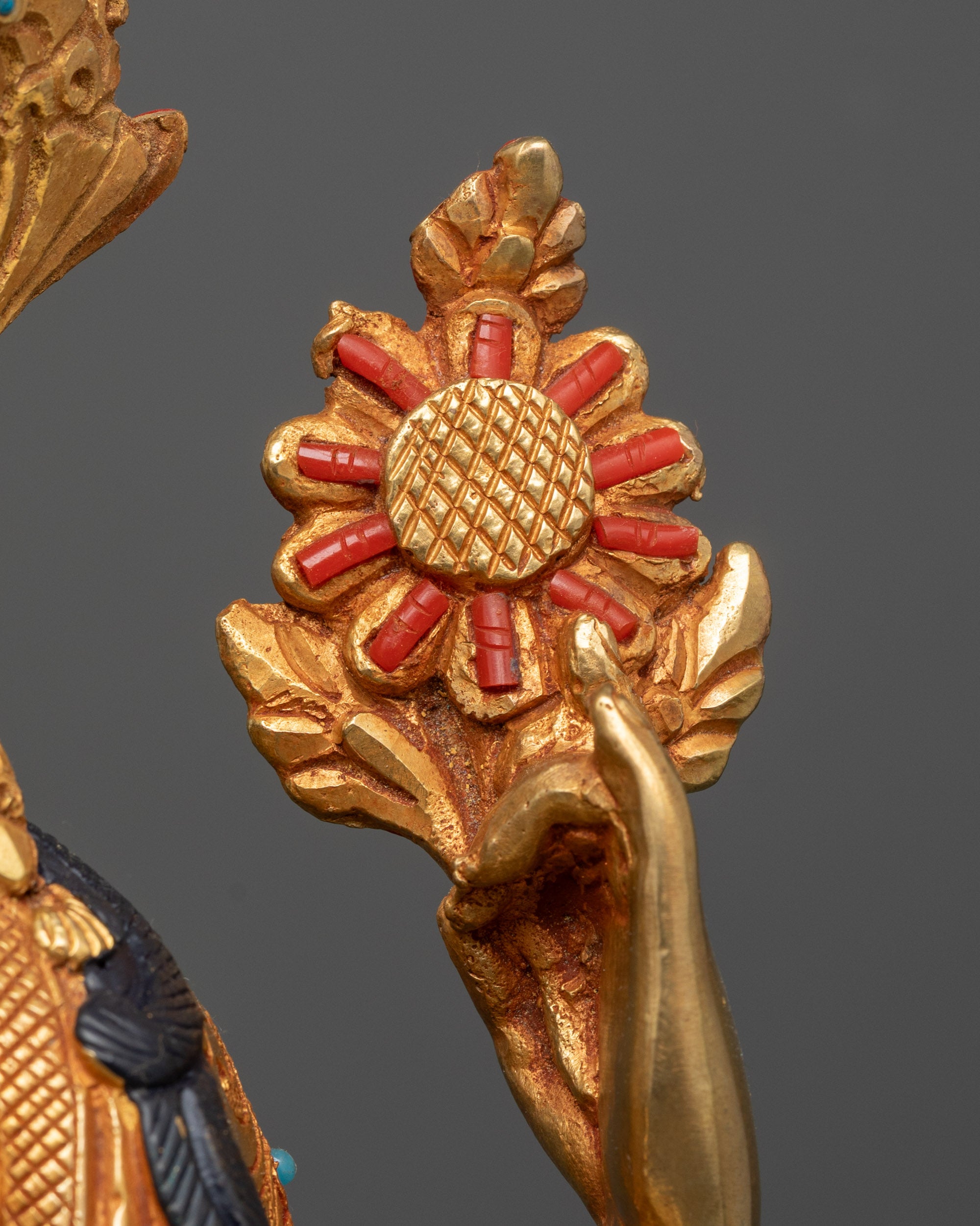 Tibetan Four Armed Handcrafted Chenrezig Statue
