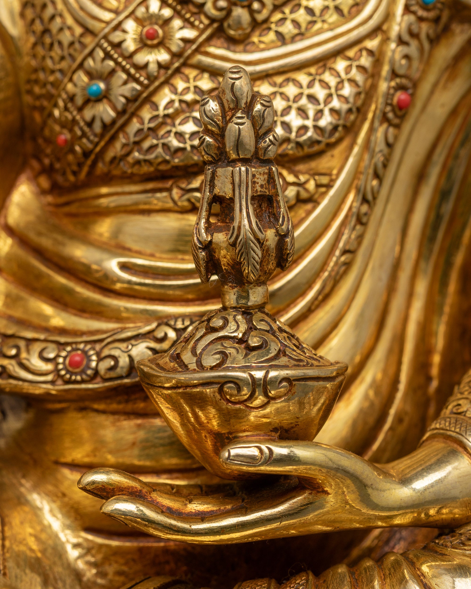 Handcrafted Guru Rinpoche Statue | Detailed Statue for Spiritual Blessings