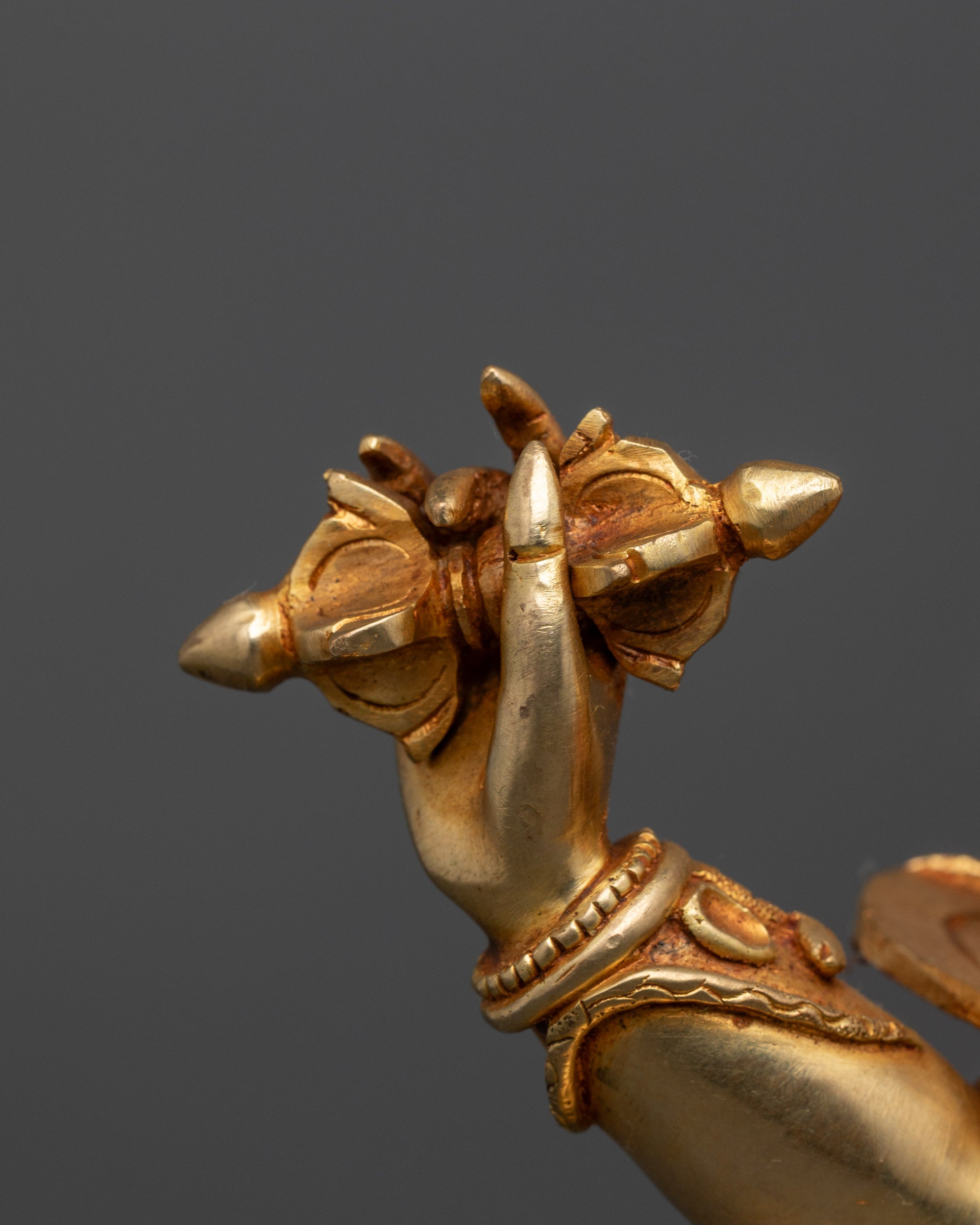 Wrathful Vajrapani Statue | 24K Gold-Gilded Guardian of Enlightenment