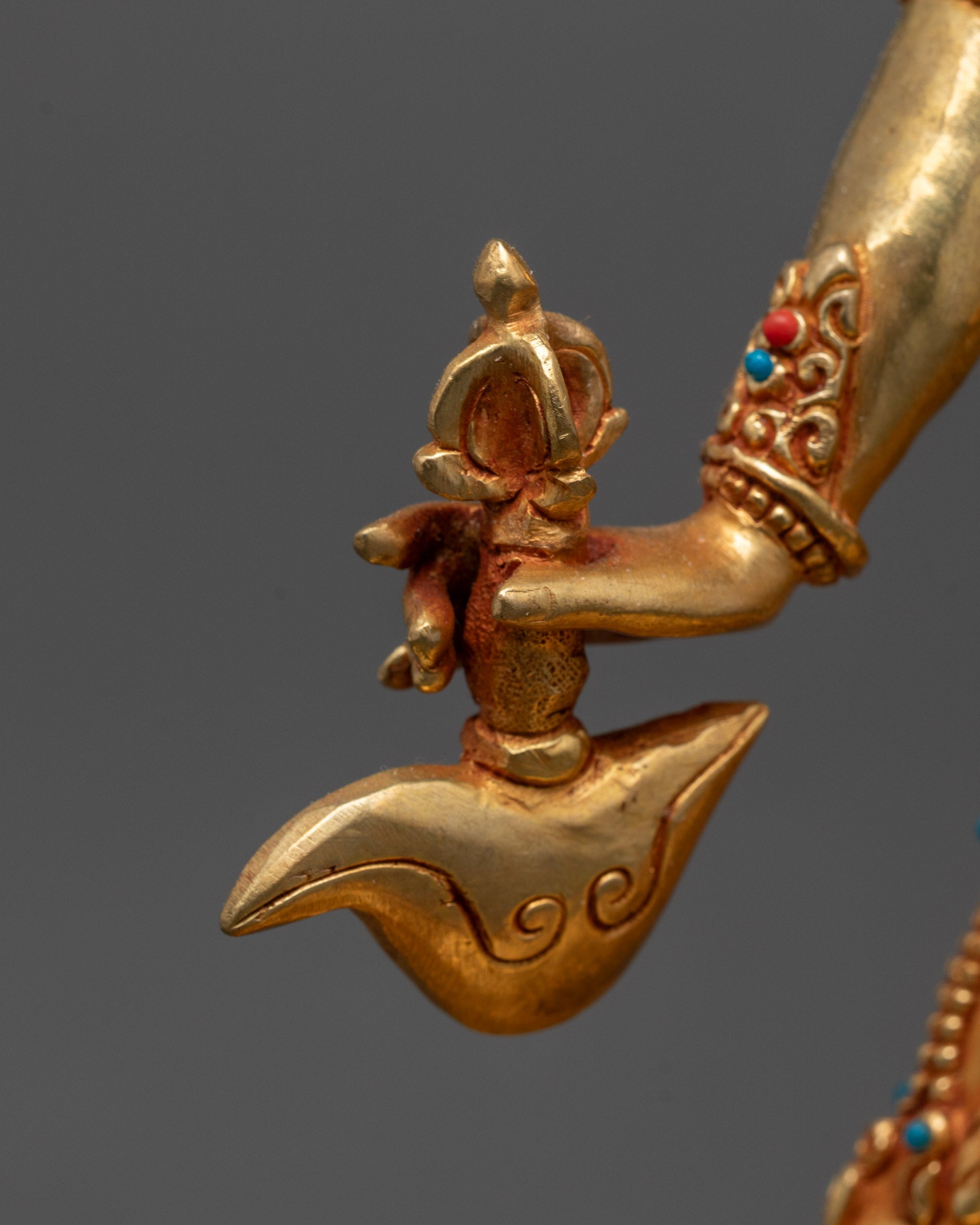 Gold Gilded Divine Vajrayogini Statue | Nepalese Tantric Deity Art