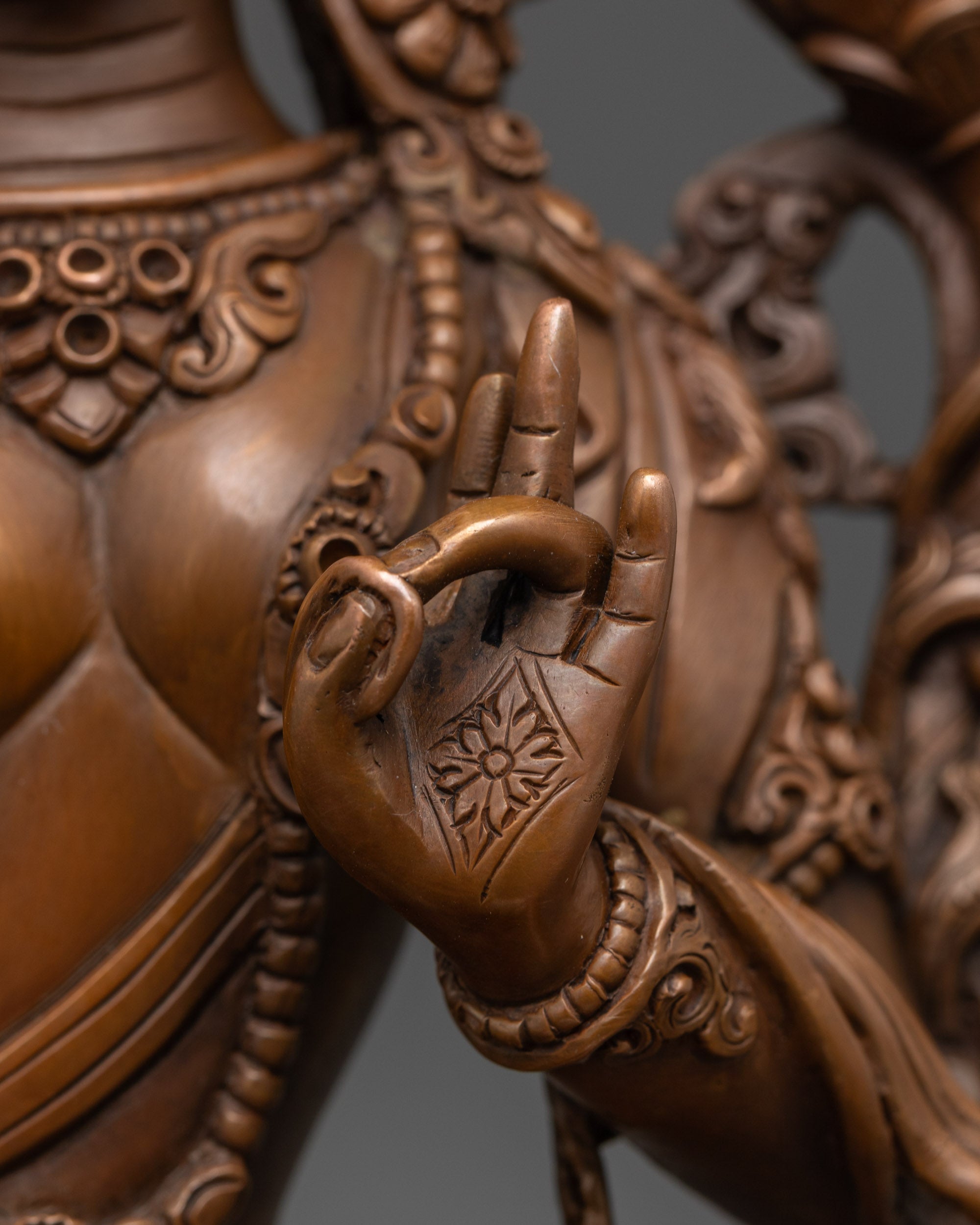 Peaceful Oxidized Green Tara Statue | Mother of Liberation