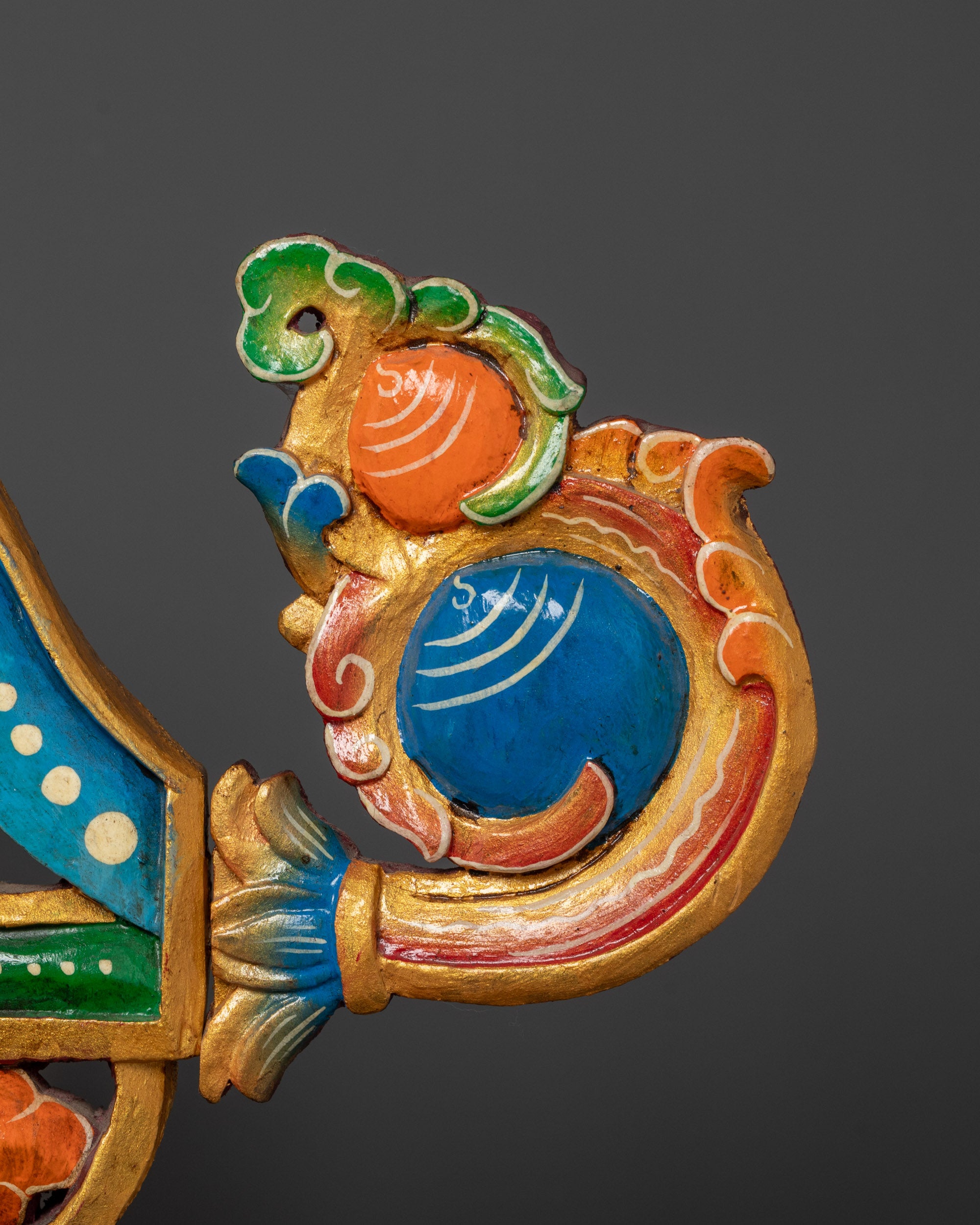 Handcrafted Buddhist Throne | Intricate Nepalese Statue Seat for Shrines