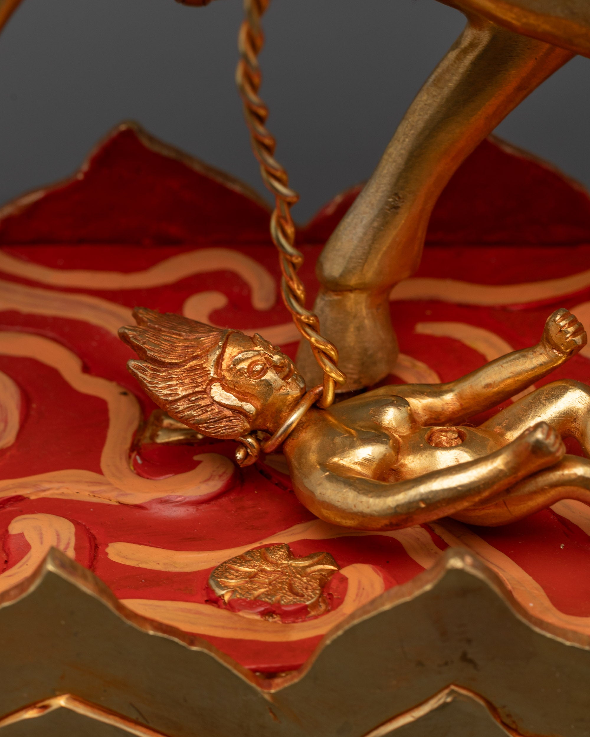 Tsengo Rolpa Chudan Statue | Handcrafted Buddhist Sculpture from Nepal