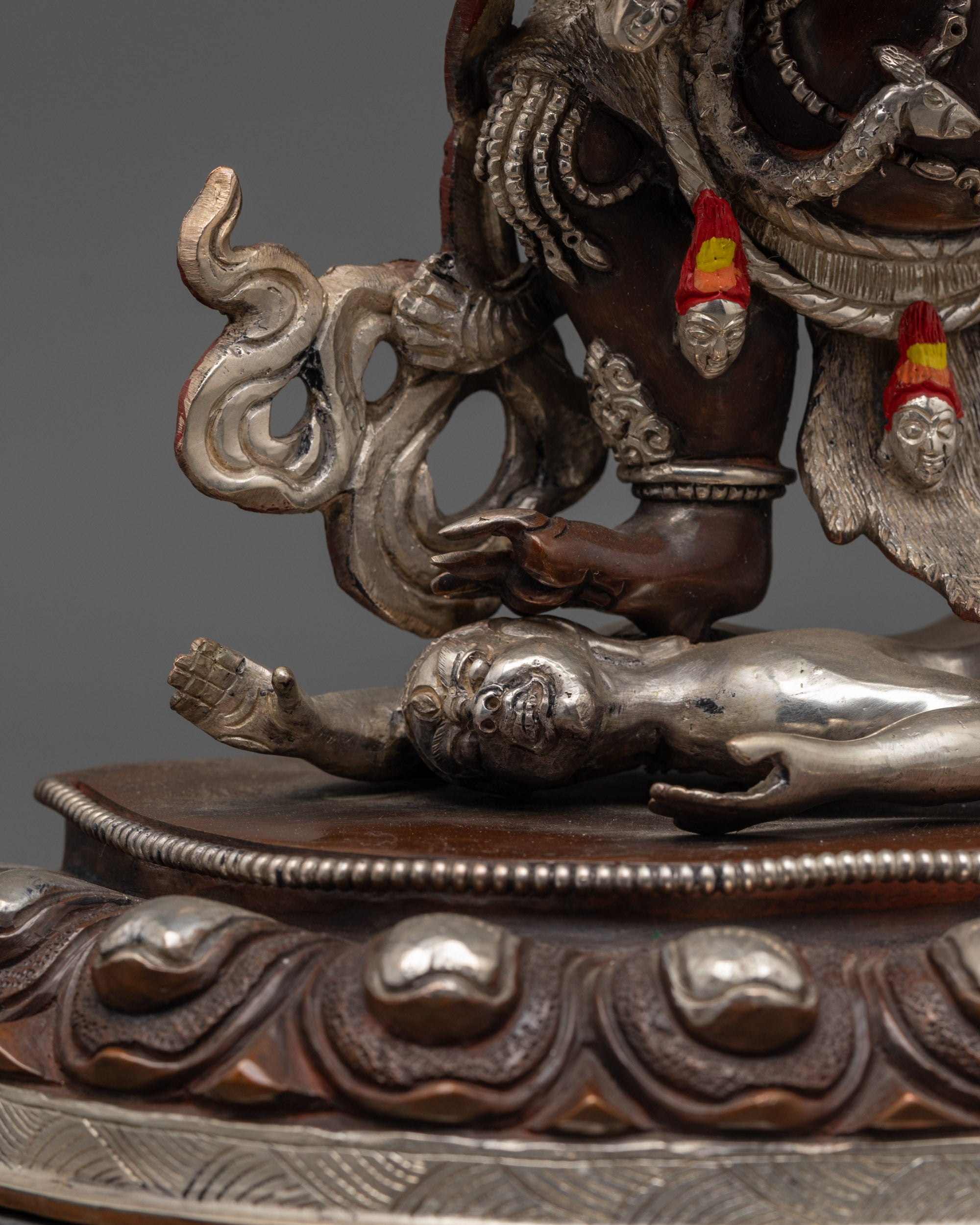 Fierce Shakya Mahakala Statue | Authentic Hand-Carved Dharma Protector