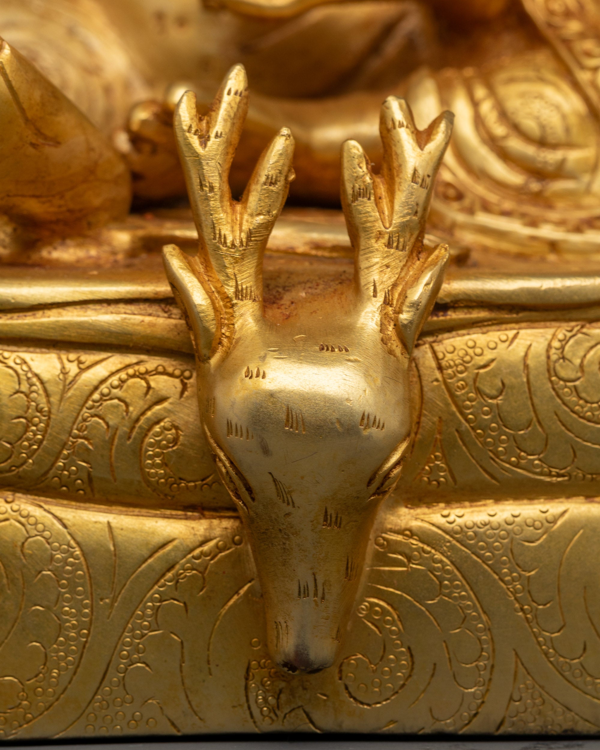 Buddhist Master Milarepa Statue | Detailed 24K Gold-Gilded Face