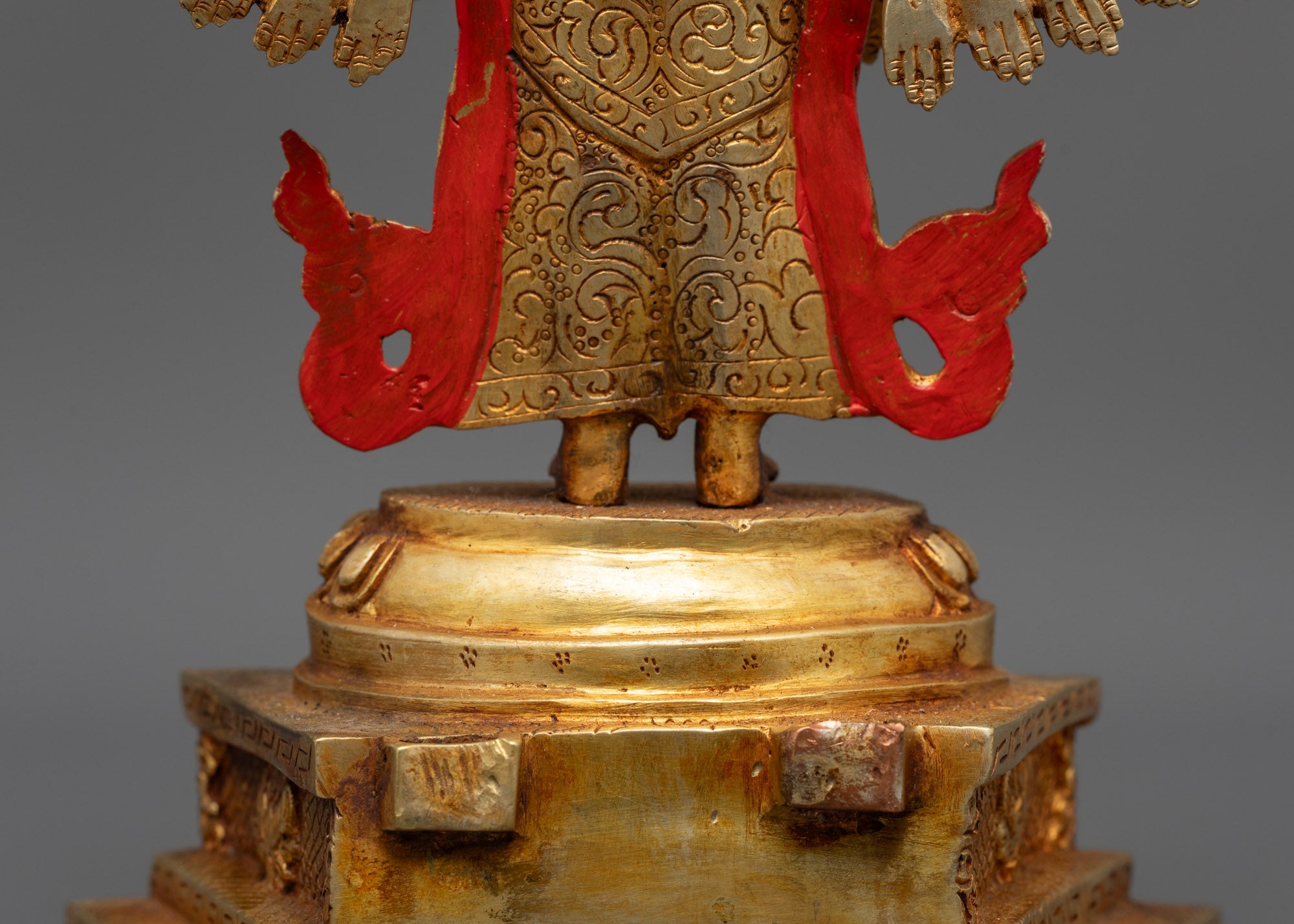 1000-Armed Chenrezig Statue | 24K Gold-Fire Gilded Spiritual Sculpture