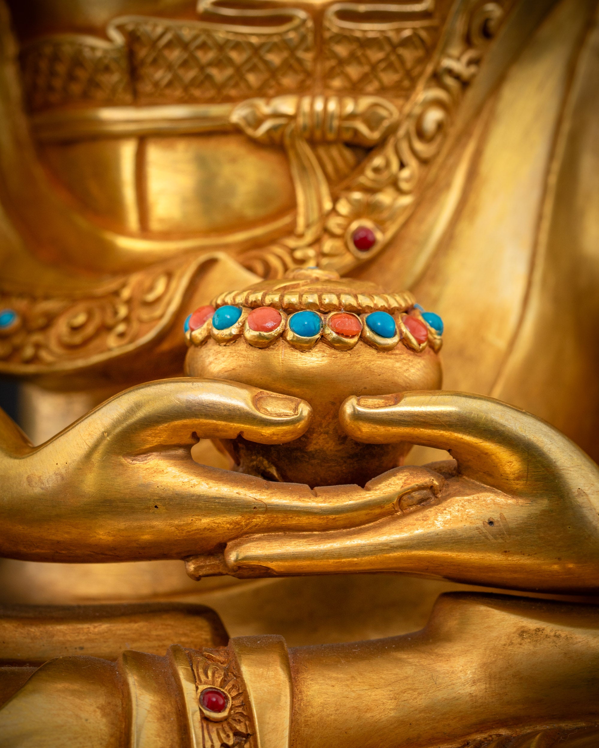 Authentic Amitabha Buddha Statue: Spiritual Home Decor