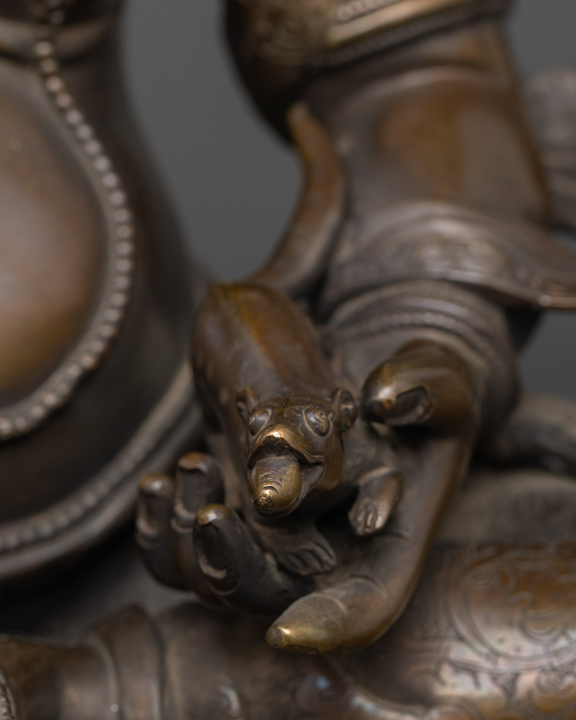 Handcrafted Oxidized Dzambhala Statue | Traditional Tibetan Art