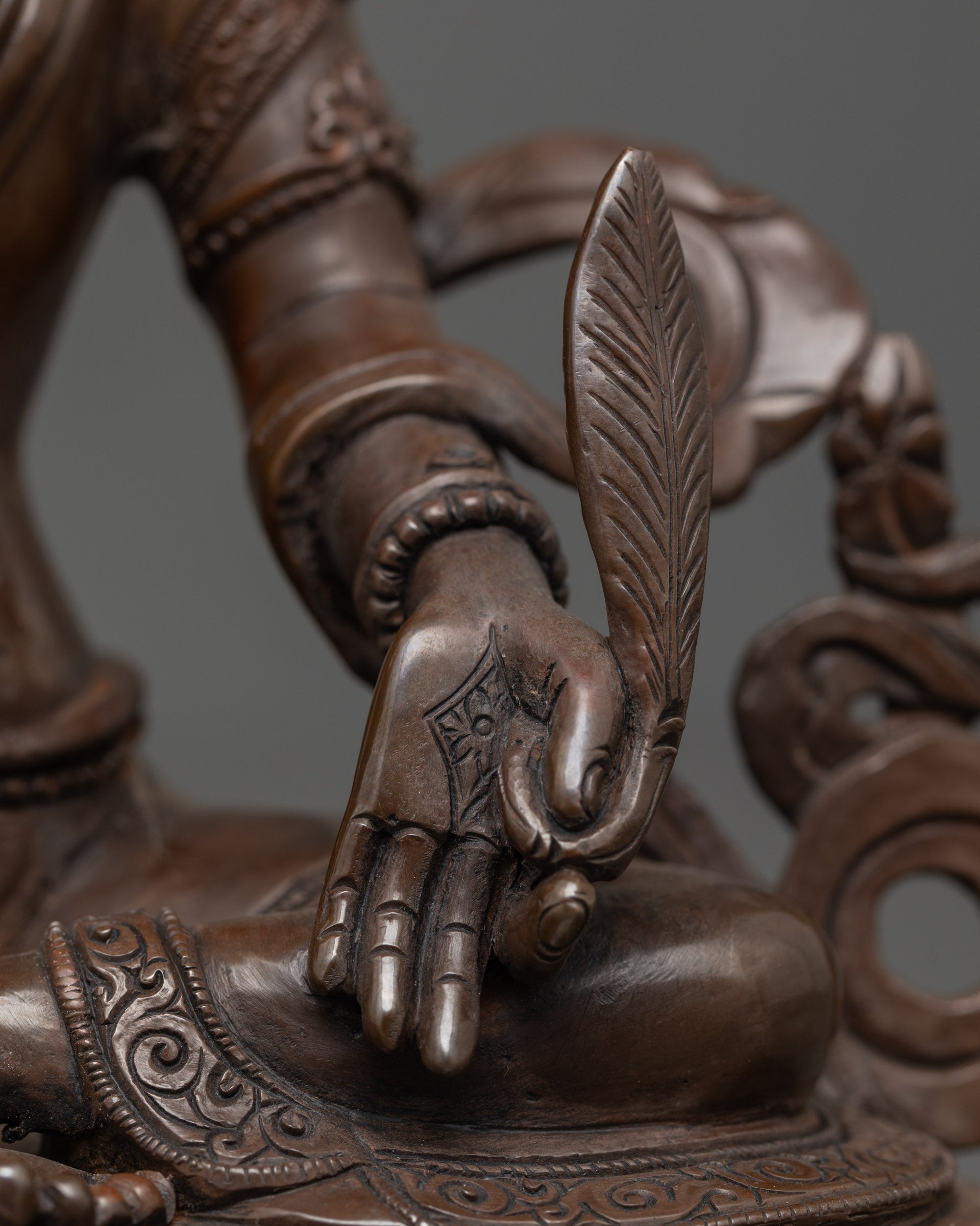Oxidized Bodhisattva Ksitigarbha Statue | Nepalese Buddhist Art