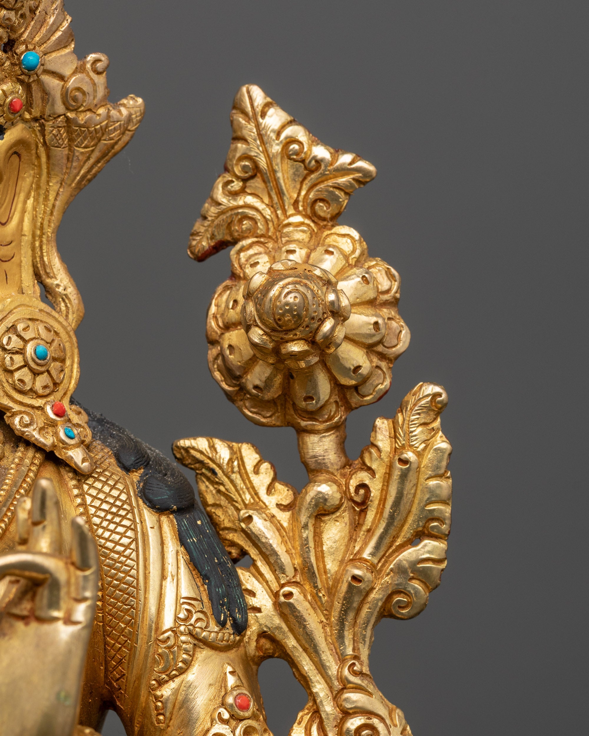 Sacred Green Tara Statue from Nepal | Goddess of Compassion