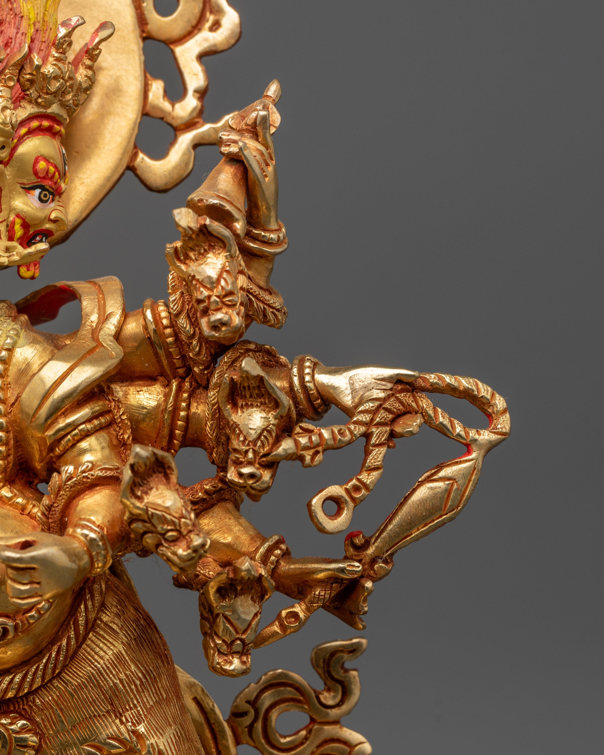 Ucchusma Statue | 24K Gold-Fire Gilded Himalayan Buddhist Artwork