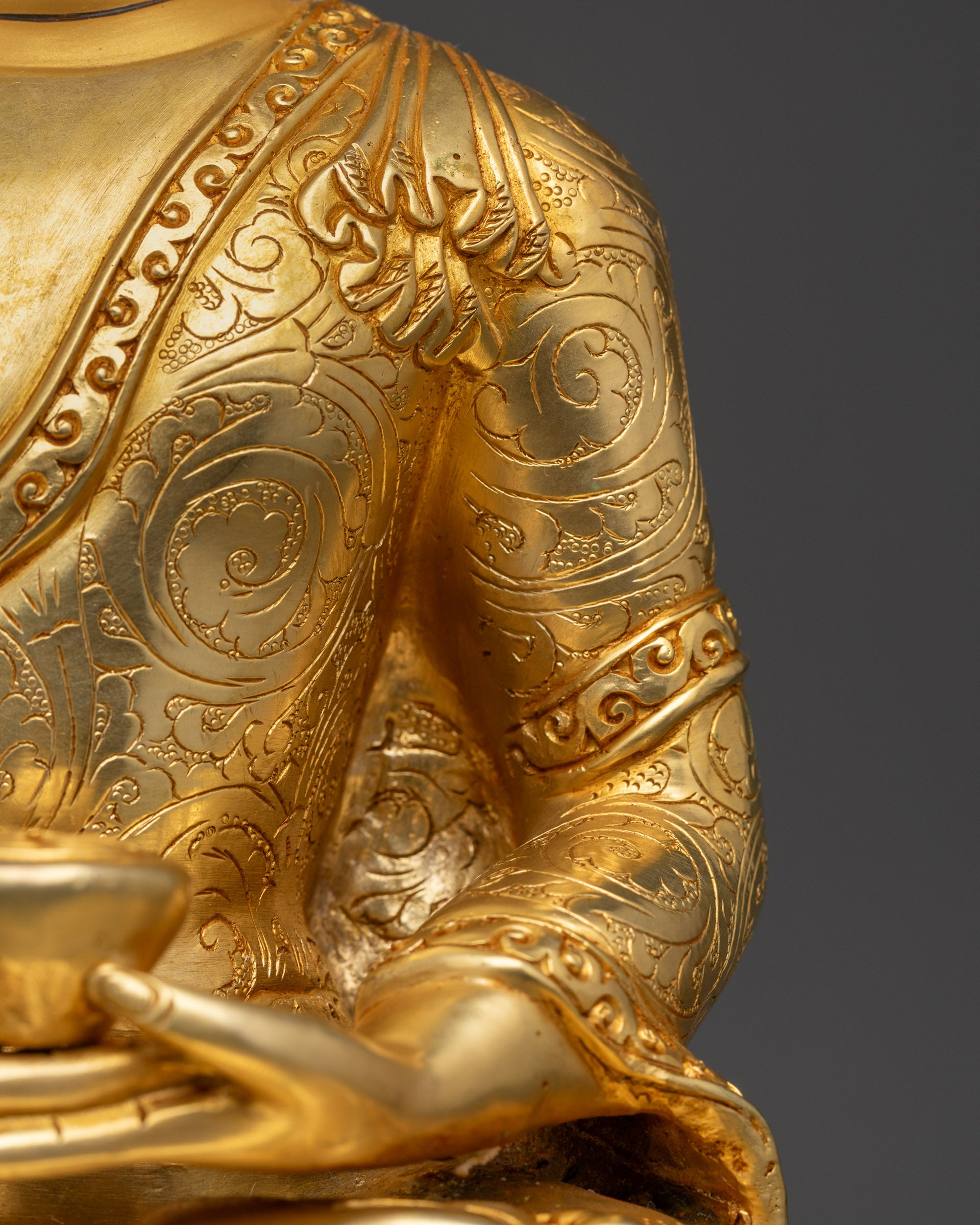 24K Gold Gilded Amitabha Buddha Statue | Nepalese Craftsmanship