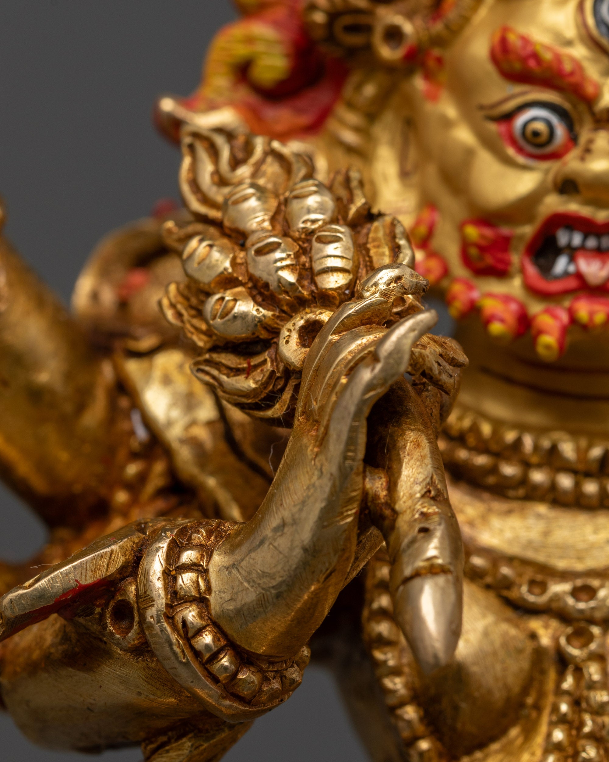 White Six-Armed Mahakala Statue | Protector in Vajrayana Buddhism