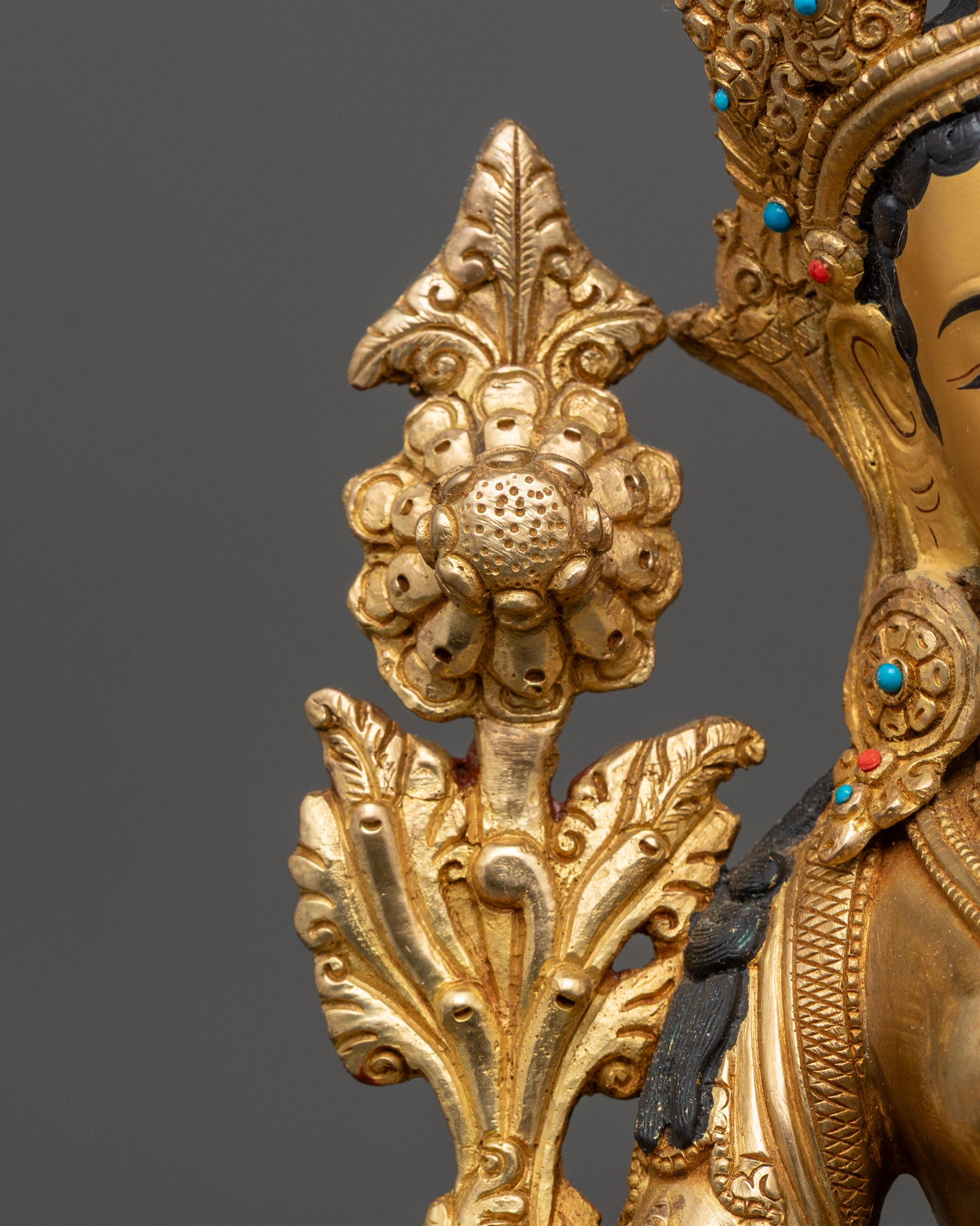 Sacred Green Tara Statue from Nepal | Goddess of Compassion