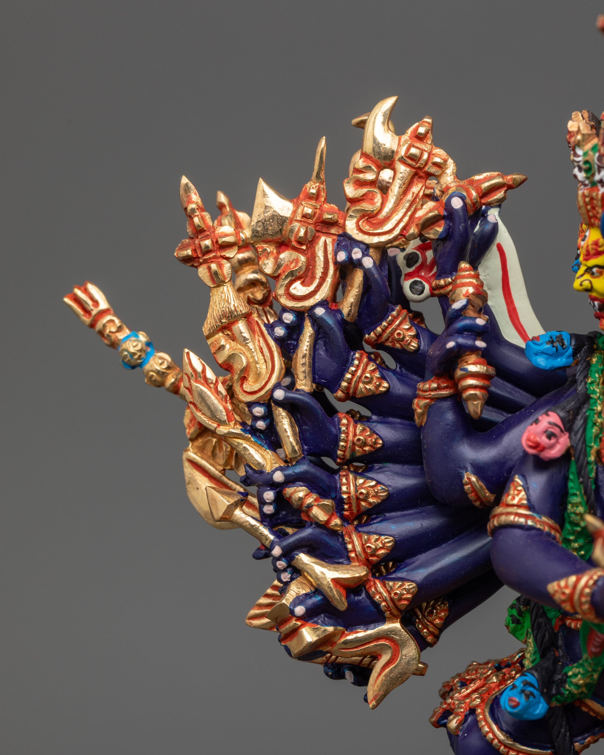 Nepalese Yamantaka Statue | Authentic Buddhist Protector