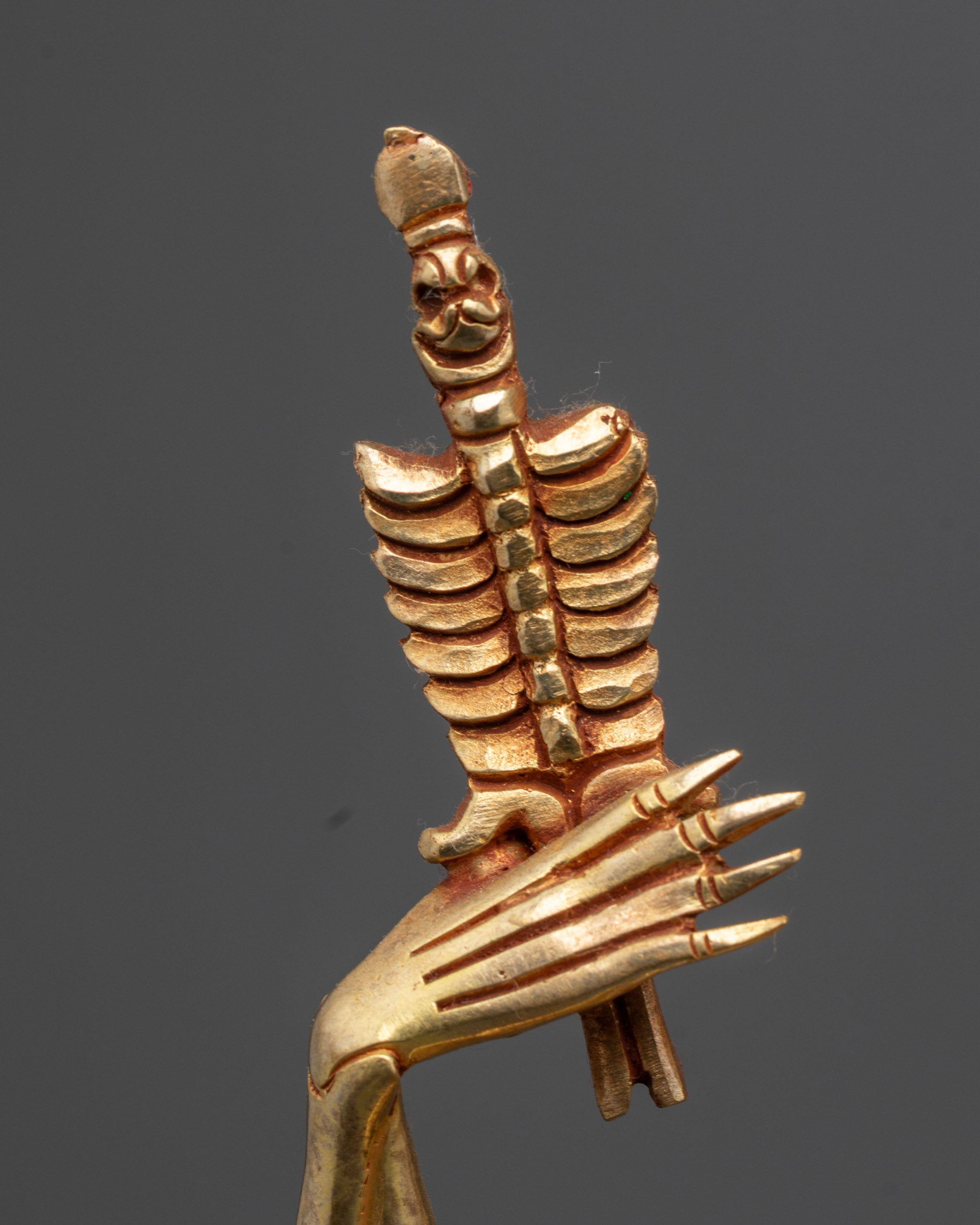 Skeleton Deity Chitipati Sculpture | Traditional Nepalese Buddhist Art