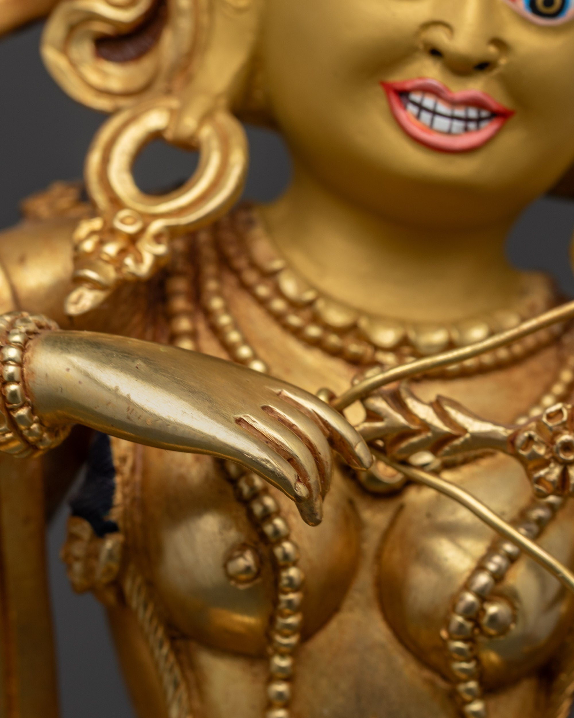 Handcrafted Kurukulla Statue | 24K Gold-Gilded Goddess of Attraction