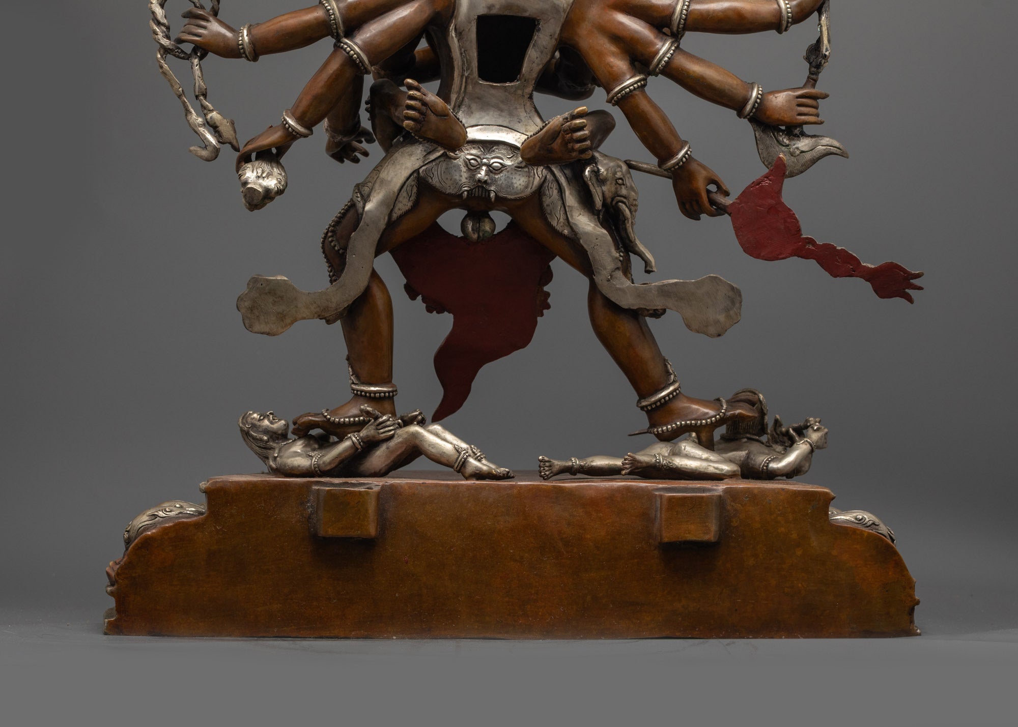 Oxidized Tantra Kalachakra Statue | Wheel of Time Deity for Rituals