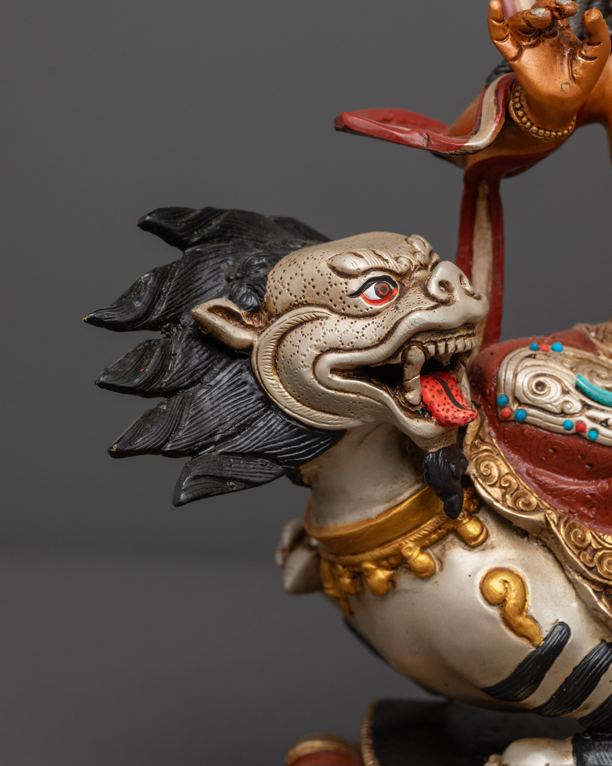 Handmade Namtoshe Statue | Colored Buddhist Wealth Deity Sculpture